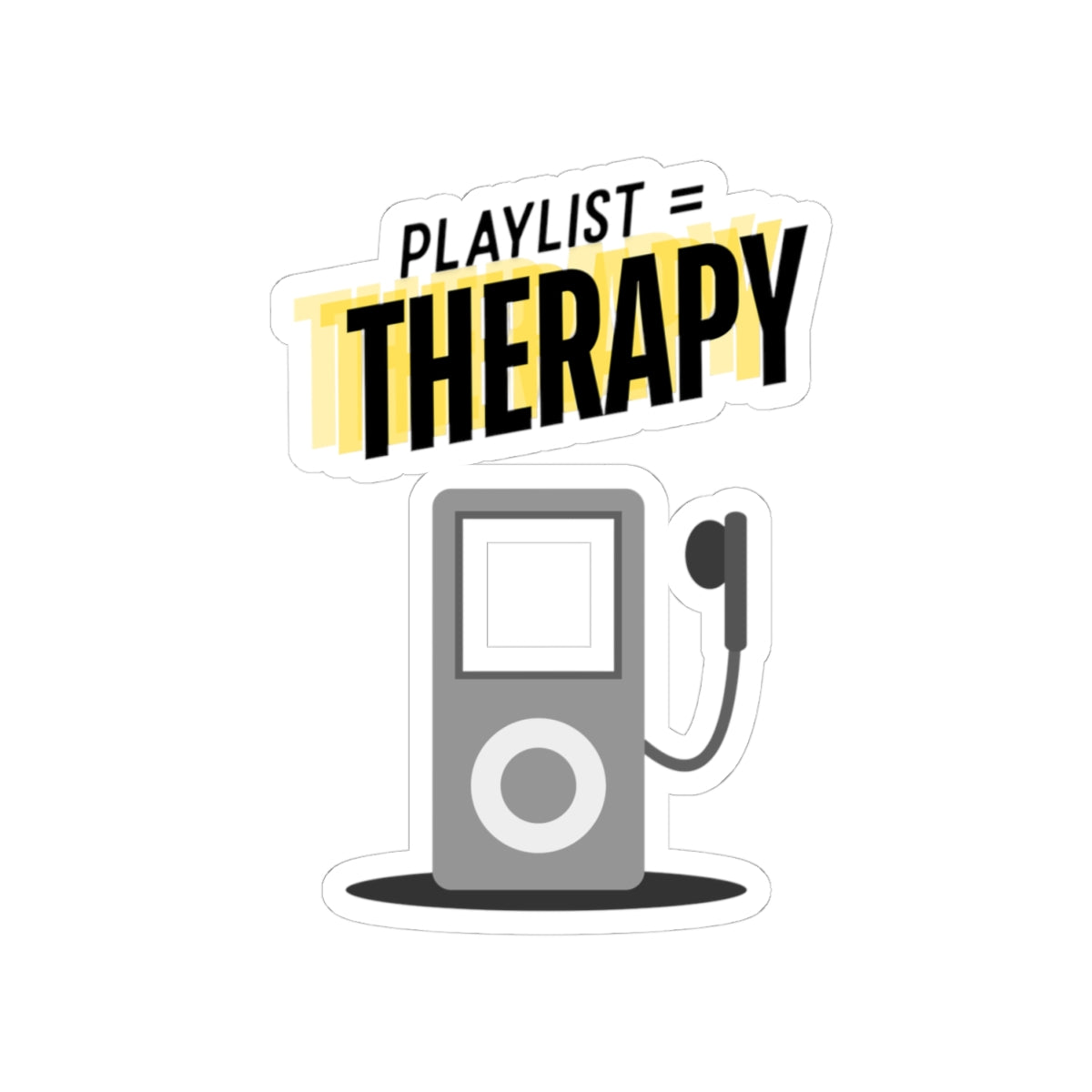 Playlist = Therapy – Kiss-Cut Sticker – Y2K Rebel Sticker– Y2K Attitude Sticker– Emo Pop Nostalgia Sticker– Retro 90s Music Sticker, Retro Music Stickers, Laptop Decor, Gift for Music Lovers, Trendy Stickers, Fun Gift Ideas