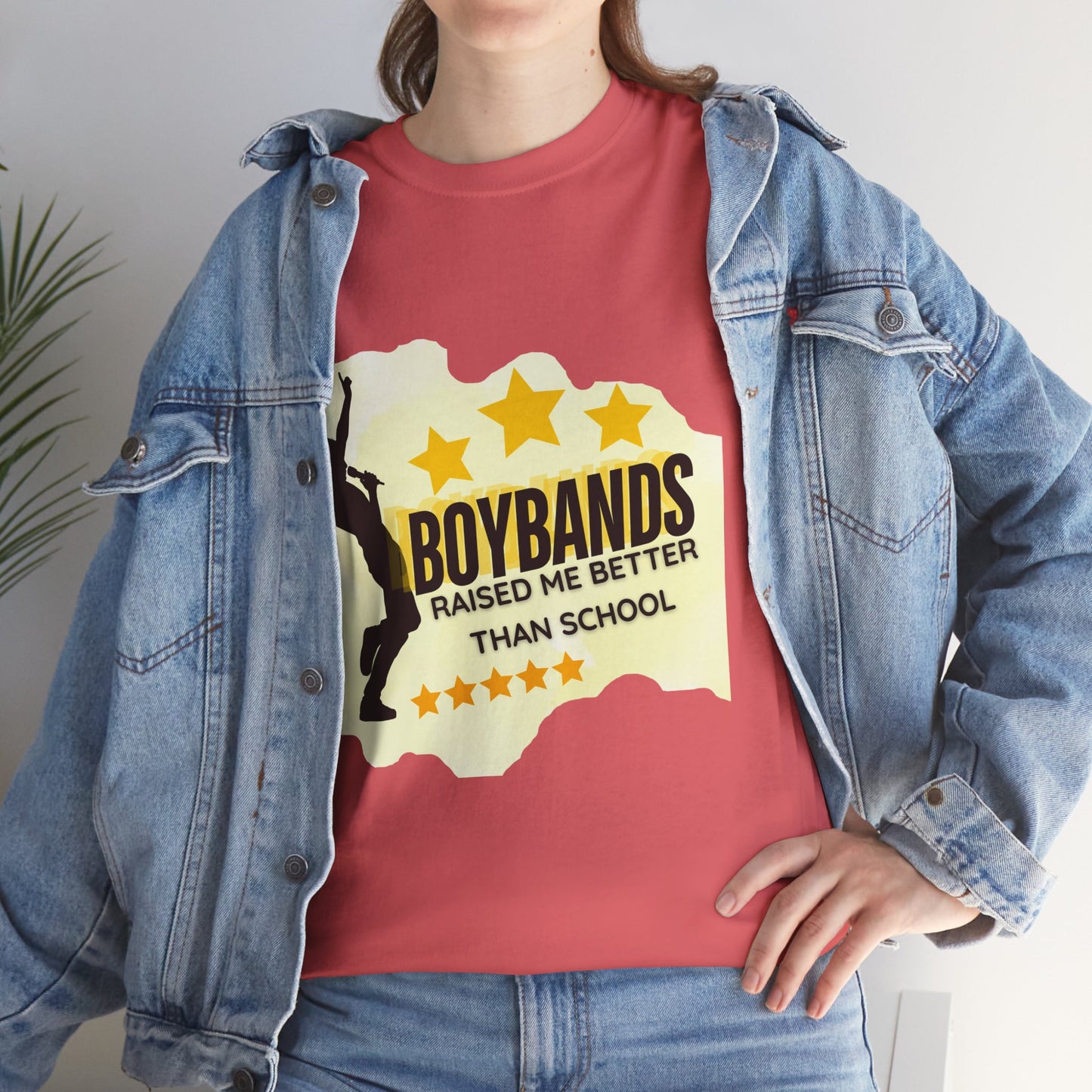 Boybands Raised Me Better Than School – Retro Fan Tee – Retro Pop Music Tee, Casual Tee, Graphic T-Shirt, Gift for Fans, Summer Wear, Everyday Comfort - Mixtape Hearts