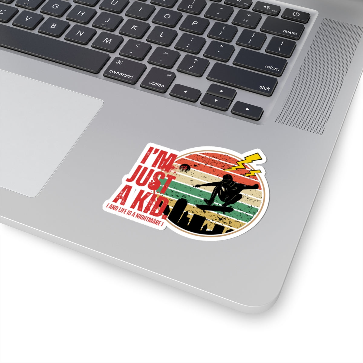 "I’m Just a Kid" Pop Punk Kiss-Cut Sticker - Nostalgic Vibes for Fun Decor, Perfect for Kids, Teens, and Parents, Great for Birthdays, Parties, or School! - Mixtape Hearts