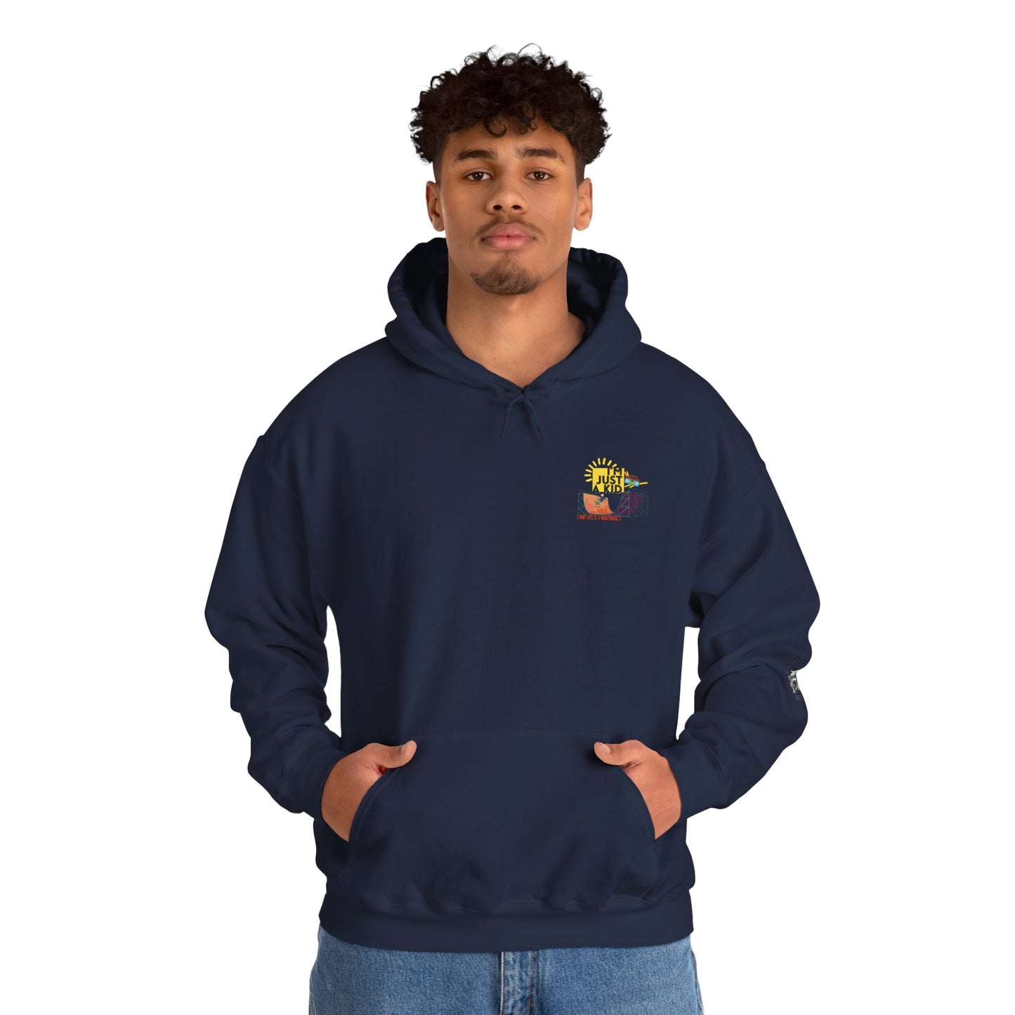 "I’m Just a Kid" Oversized Pop Punk Hoodie - Unisex Heavy Blend™ | Fun Graphic Sweatshirt, Youth Streetwear, Gifts for Boys & Girls, Birthday, Everyday Wear - Mixtape Hearts