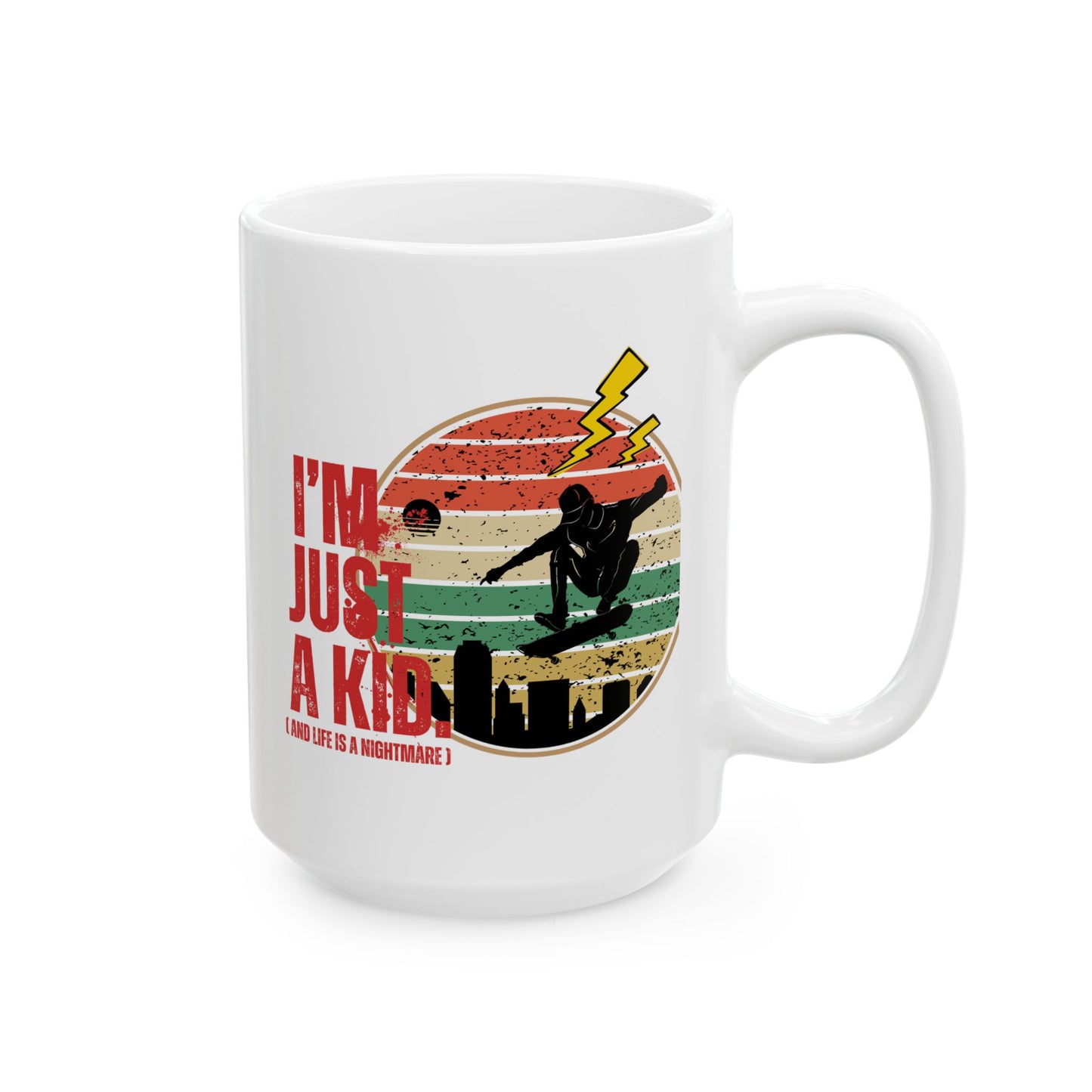 I’m Just a Kid Mug – 2000s Emo Pop Punk Coffee Cup Inspired by Simple Plan - Mixtape Hearts