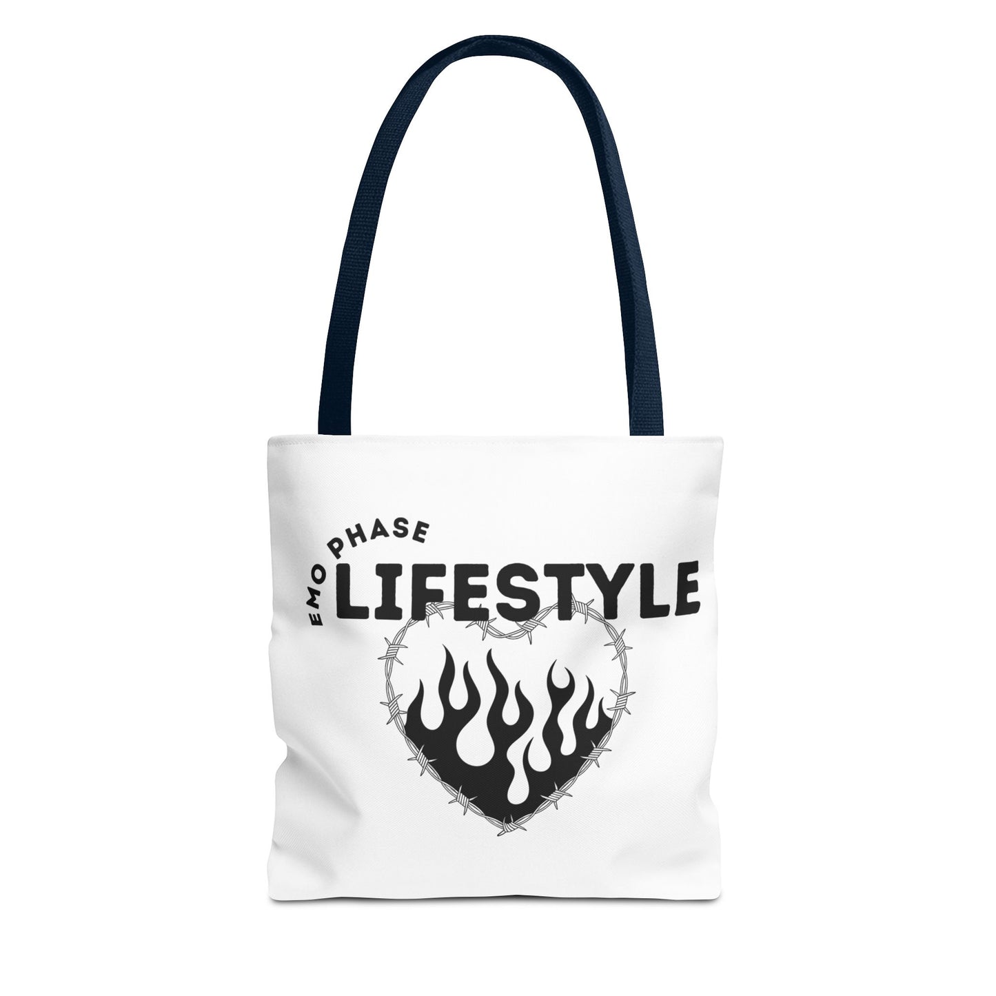 Emo Phase Lifestyle – Emotional Era Tote Bag - AOP, Fun and Stylish, Perfect for Music Lovers, Gift for Friends, Everyday Use, Beach Bag, Eco-Friendly - Mixtape Hearts