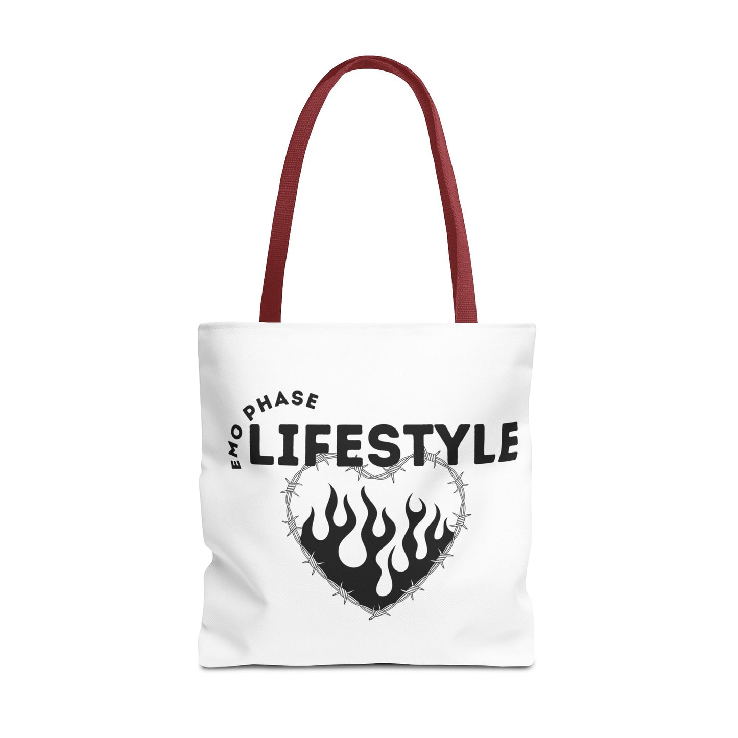 Emo Phase Lifestyle – Emotional Era Tote Bag - AOP, Fun and Stylish, Perfect for Music Lovers, Gift for Friends, Everyday Use, Beach Bag, Eco-Friendly - Mixtape Hearts