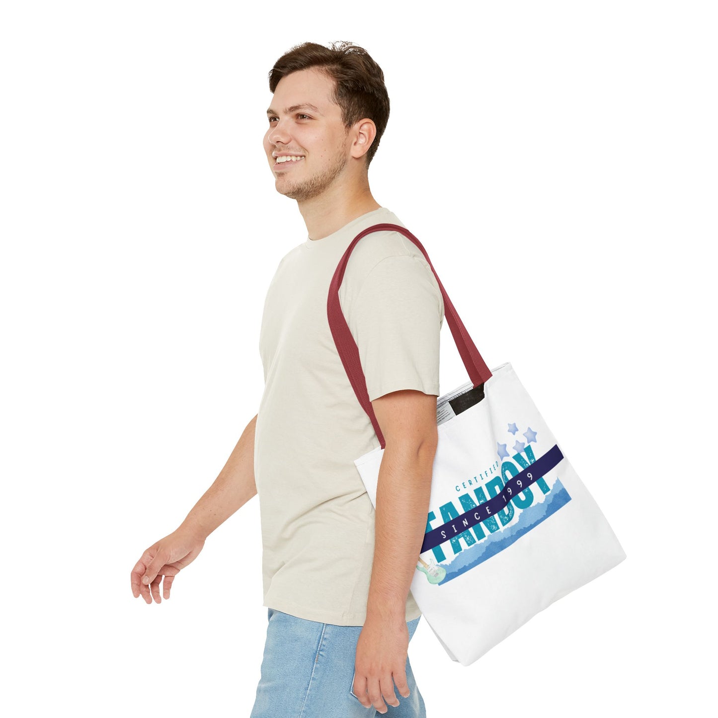 Certified Fanboy Since 1999 – Pop Music Tote Bag– Nostalgic Music Tote, Cute Tote, Gift for Fangirls, Fan Merchandise, Artsy Bag, AOP Design - Mixtape Hearts