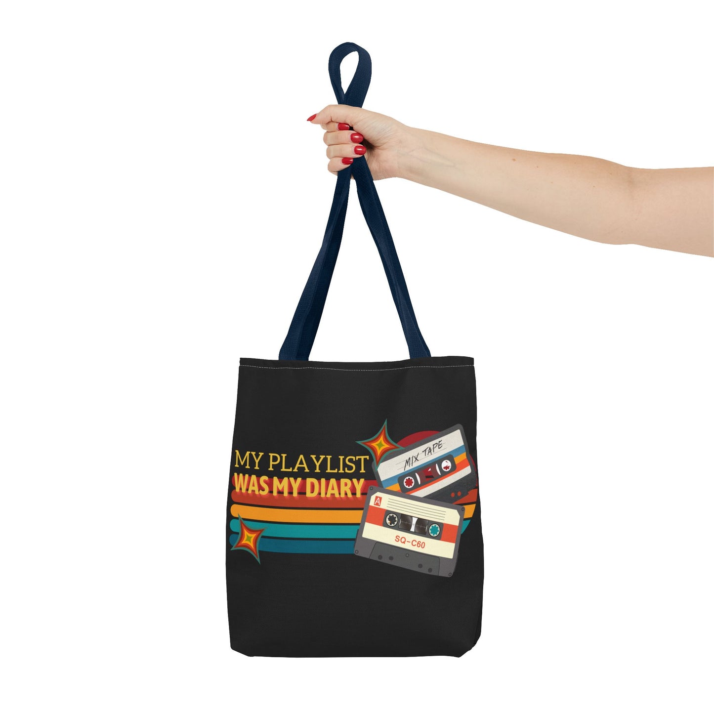 My Playlist Was My Diary – Emotional Era Tote Bag– Retro Music Tote – Pop Music Tote Bag – Nostalgic Music Tote