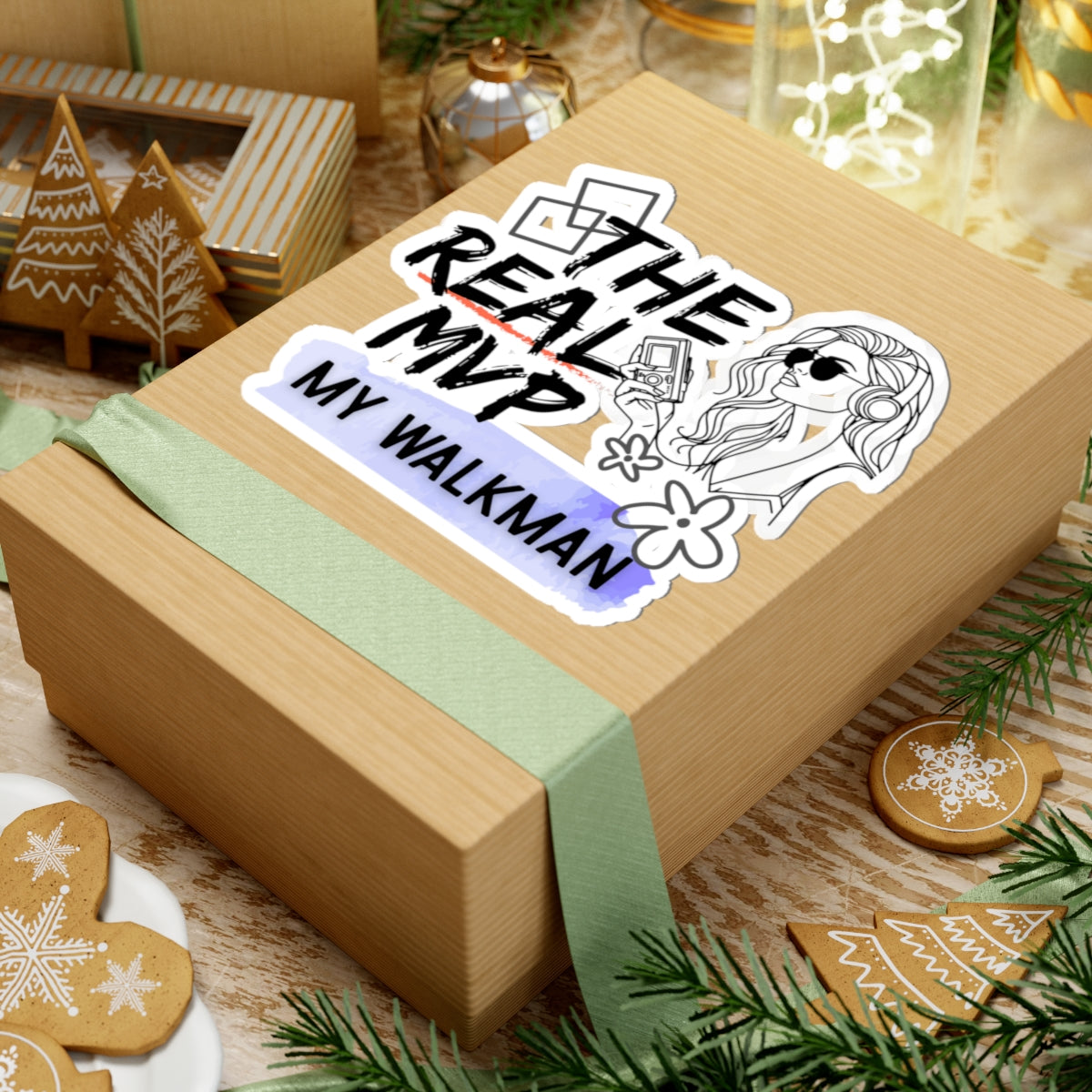 The Real MVP: My Walkman – Retro 90s Music Sticker, Retro Music Stickers, Laptop Decor, Gift for Music Lovers, Trendy Stickers, Fun Gift Ideas - Mixtape Hearts