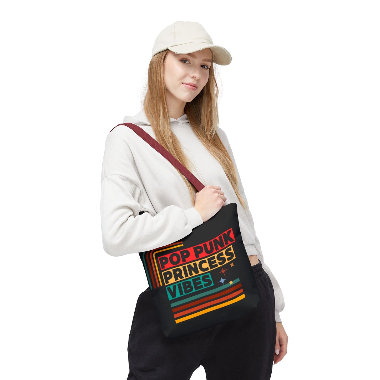 Pop Punk Princess Vibes – Loud & Cute Tote Bag – Emotional Era Tote Bag– Retro Music Tote – Pop Music Tote Bag – Nostalgic Music Tote - Mixtape Hearts