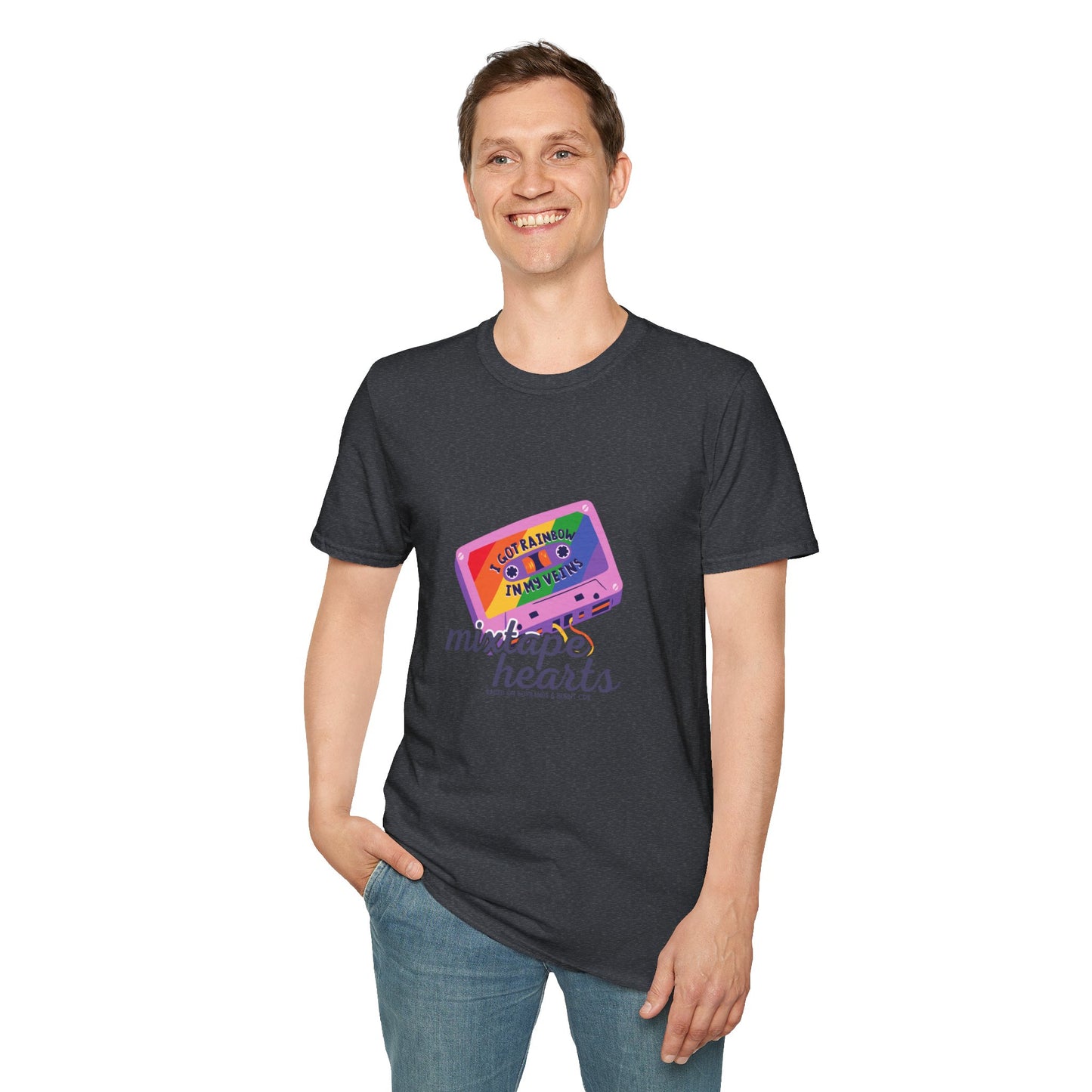Raised on Boybands & Burnt CDs – Unisex T-Shirt– 90s Nostalgia Unisex Tee| Gift for Walkman Fans, Vintage Style Tee, Casual Wear, Concert Outfit, Unisex Apparel - Mixtape Hearts