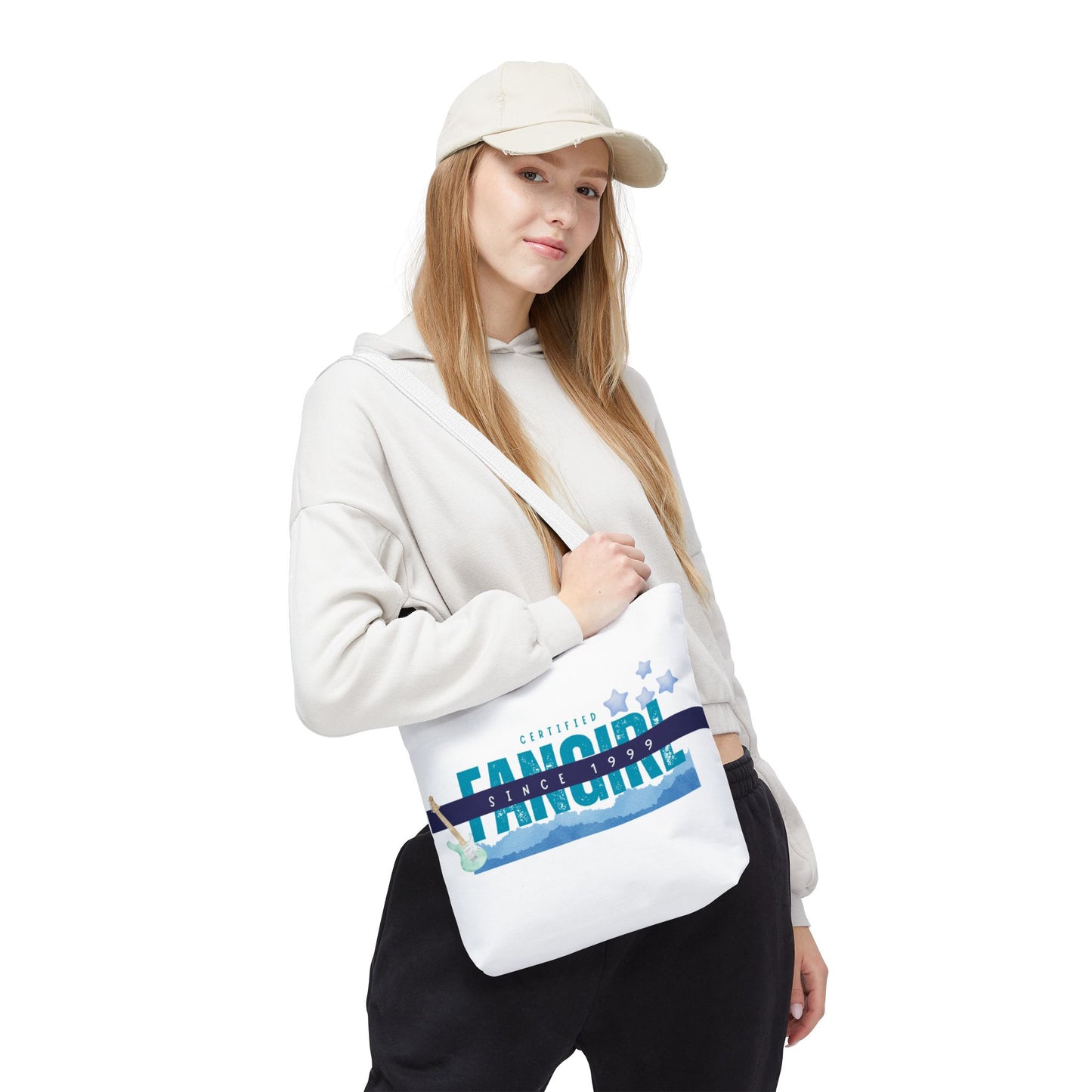 Certified Fangirl Since 1999 – Nostalgic Music Tote, Cute Tote, Gift for Fangirls, Fan Merchandise, Artsy Bag, AOP Design - Mixtape Hearts