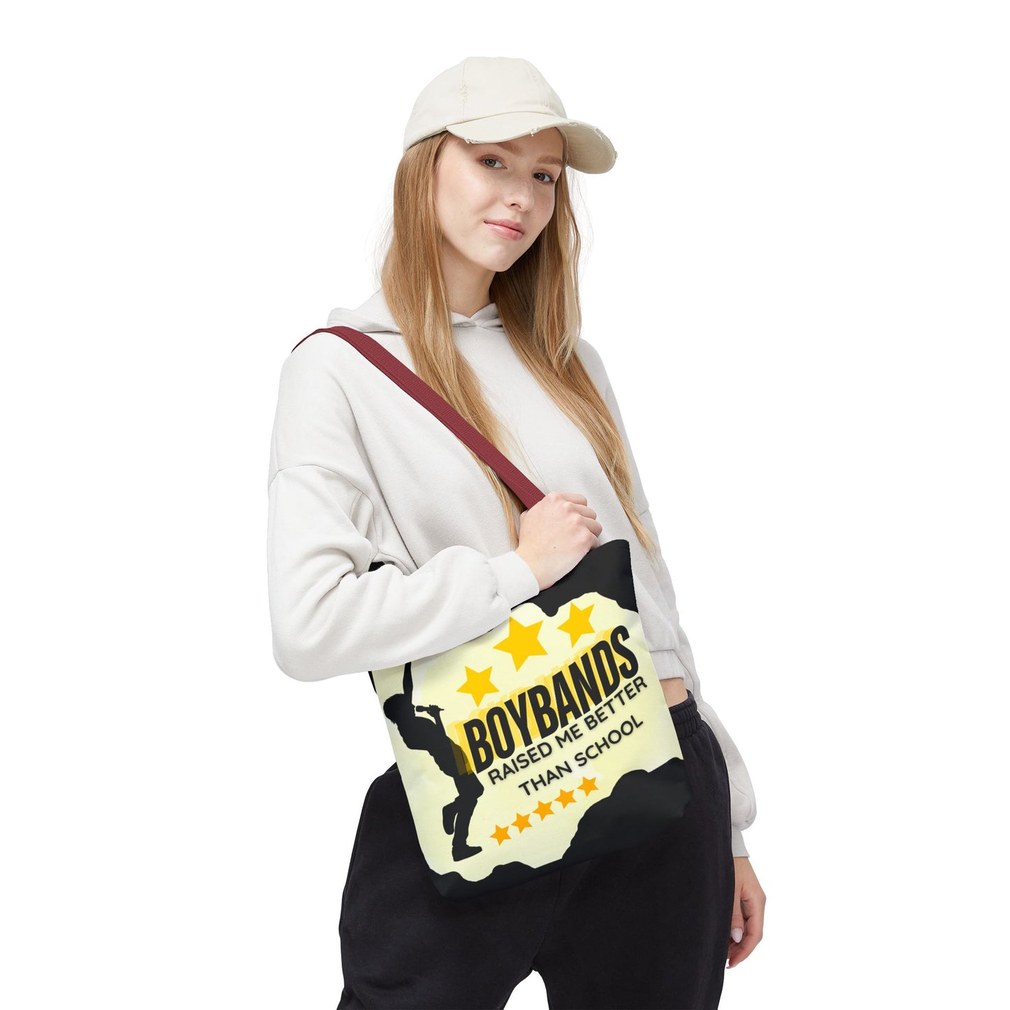 Boybands Raised Me Better Than School – Retro Music Tote – Pop Music Tote Bag – Nostalgic Music Tote - Mixtape Hearts