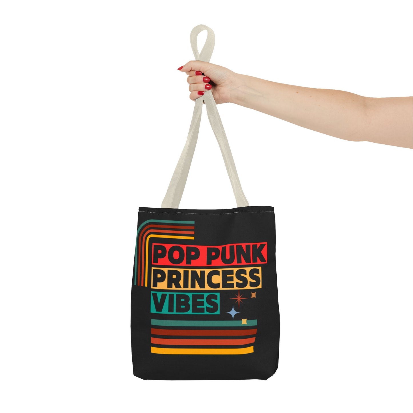 Pop Punk Princess Vibes – Loud & Cute Tote Bag – Emotional Era Tote Bag– Retro Music Tote – Pop Music Tote Bag – Nostalgic Music Tote - Mixtape Hearts