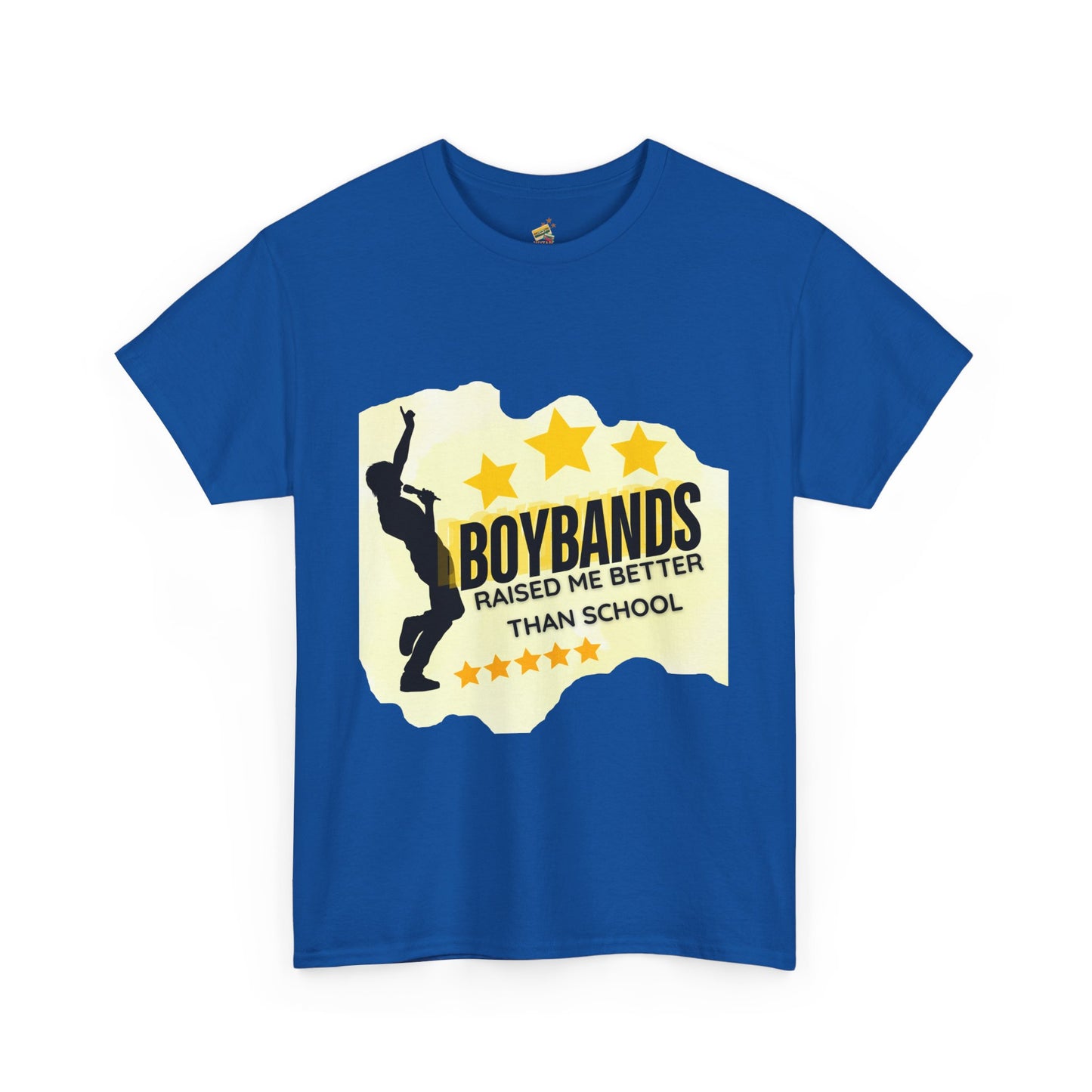 Boybands Raised Me Better Than School – Retro Fan Tee – Retro Pop Music Tee, Casual Tee, Graphic T-Shirt, Gift for Fans, Summer Wear, Everyday Comfort - Mixtape Hearts