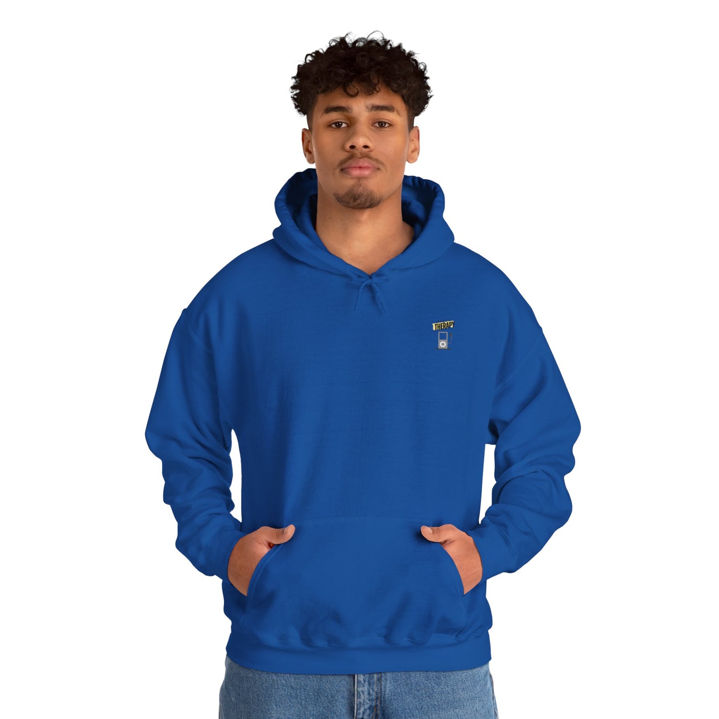 Playlist = Therapy – Cozy Hoodie – Cozy Throwback Hoodie – Cozy Retro Hoodie – Stylish Streetwear, Cozy Layering Piece, Unique Graphic Hoodie - Mixtape Hearts