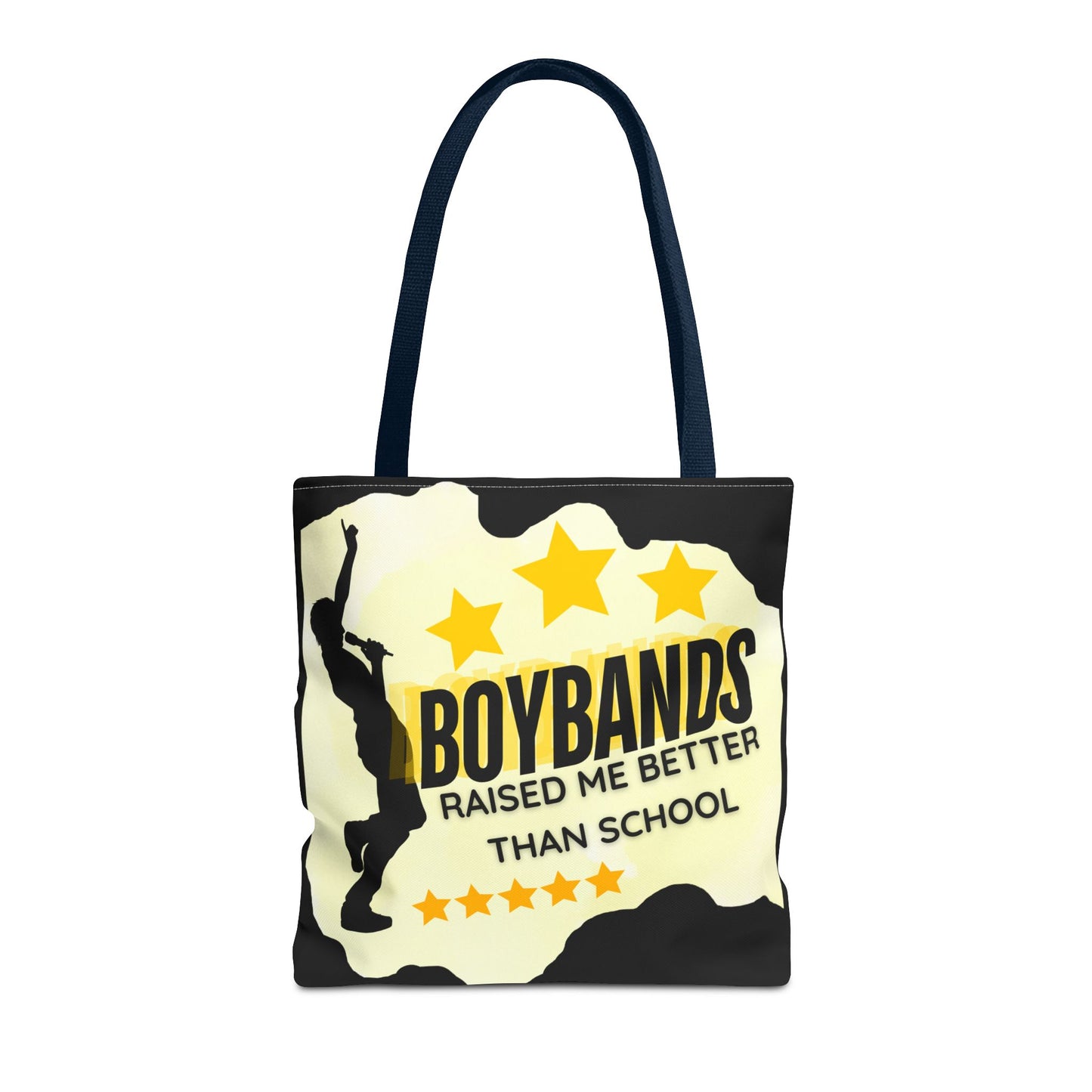Boybands Raised Me Better Than School – Retro Music Tote – Pop Music Tote Bag – Nostalgic Music Tote - Mixtape Hearts