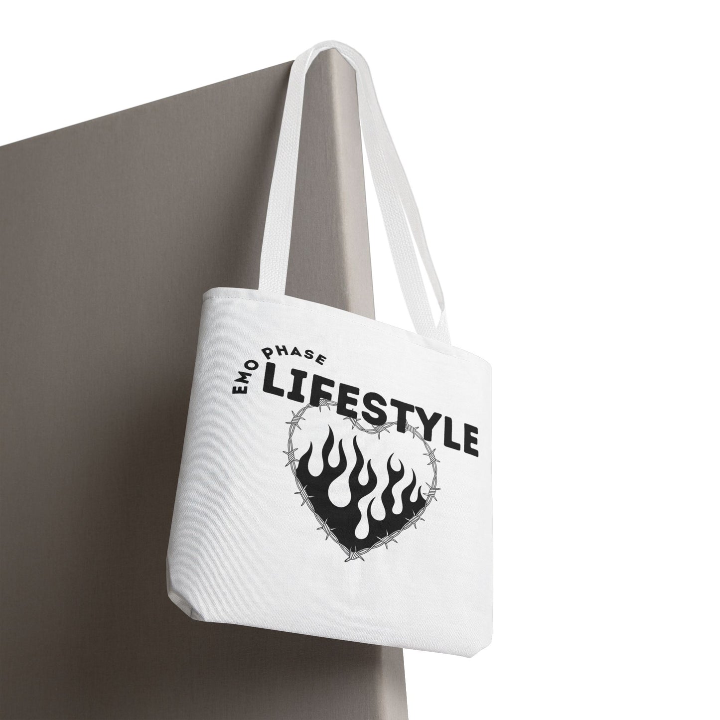 Emo Phase Lifestyle – Emotional Era Tote Bag - AOP, Fun and Stylish, Perfect for Music Lovers, Gift for Friends, Everyday Use, Beach Bag, Eco-Friendly - Mixtape Hearts