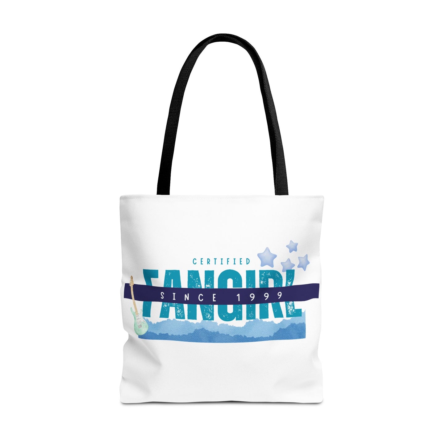 Certified Fangirl Since 1999 – Nostalgic Music Tote, Cute Tote, Gift for Fangirls, Fan Merchandise, Artsy Bag, AOP Design - Mixtape Hearts