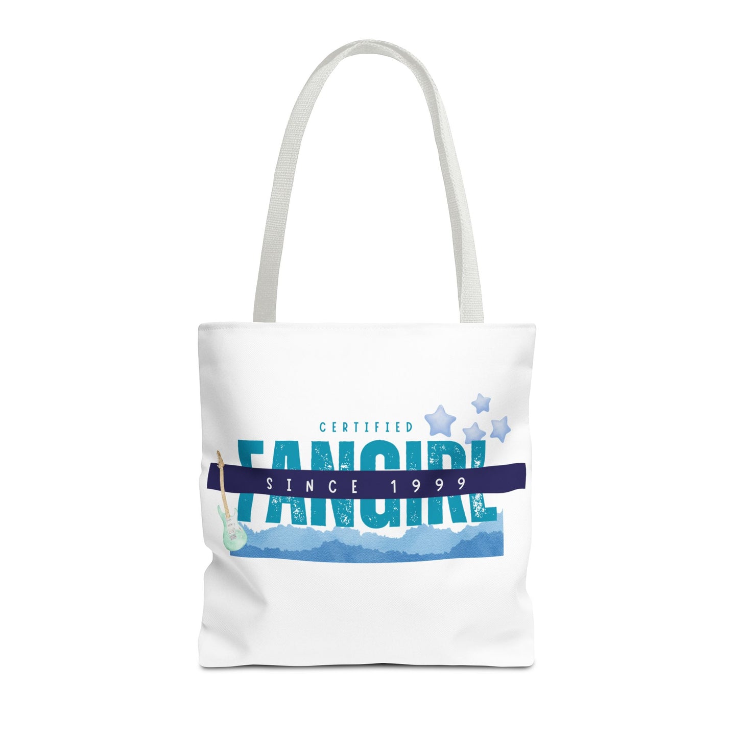 Certified Fangirl Since 1999 – Nostalgic Music Tote, Cute Tote, Gift for Fangirls, Fan Merchandise, Artsy Bag, AOP Design - Mixtape Hearts