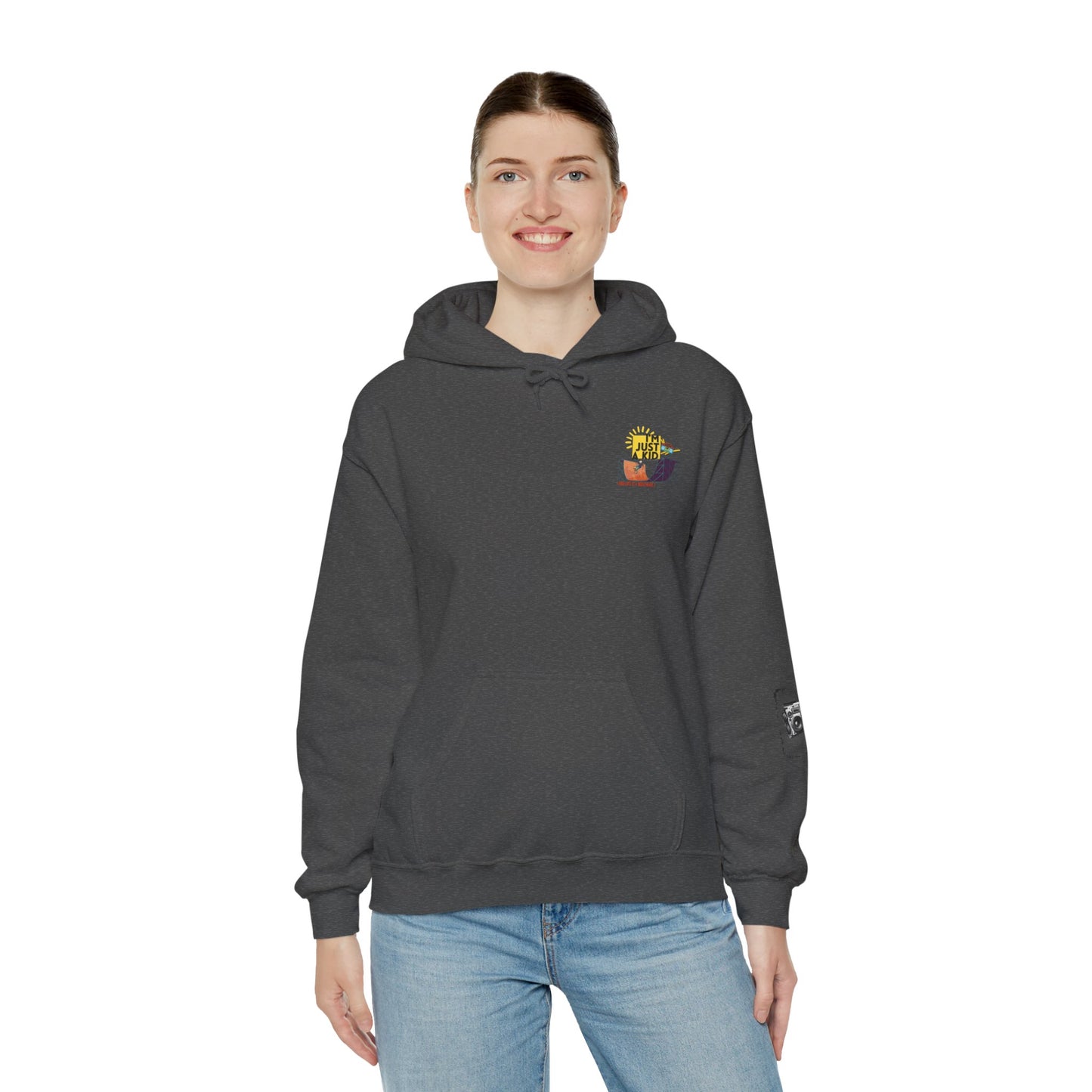 "I’m Just a Kid" Oversized Pop Punk Hoodie - Unisex Heavy Blend™ | Fun Graphic Sweatshirt, Youth Streetwear, Gifts for Boys & Girls, Birthday, Everyday Wear - Mixtape Hearts