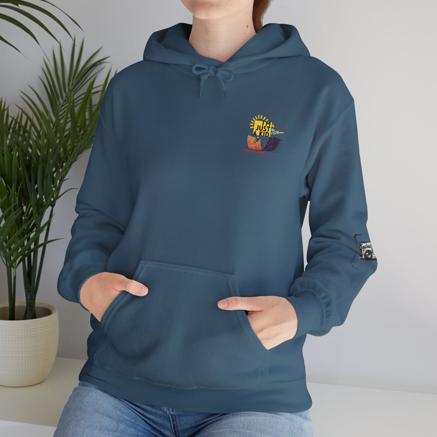 "I’m Just a Kid" Oversized Pop Punk Hoodie - Unisex Heavy Blend™ | Fun Graphic Sweatshirt, Youth Streetwear, Gifts for Boys & Girls, Birthday, Everyday Wear - Mixtape Hearts