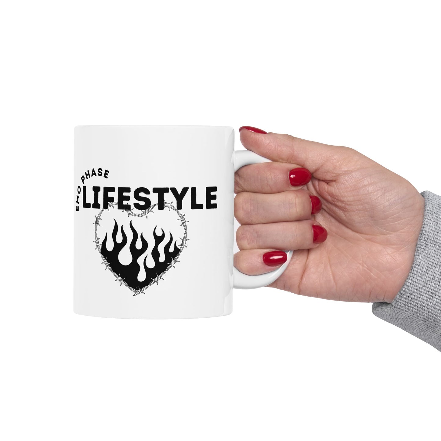 Emo Phase Lifestyle – Ceramic Mug – Nostalgic Boyband Mug – Nostalgic Boyband Mug - Unique Gift for Music Lovers, Coffee Cup, Tea Mug, Personalized Gift, Musician's Essential - Mixtape Hearts