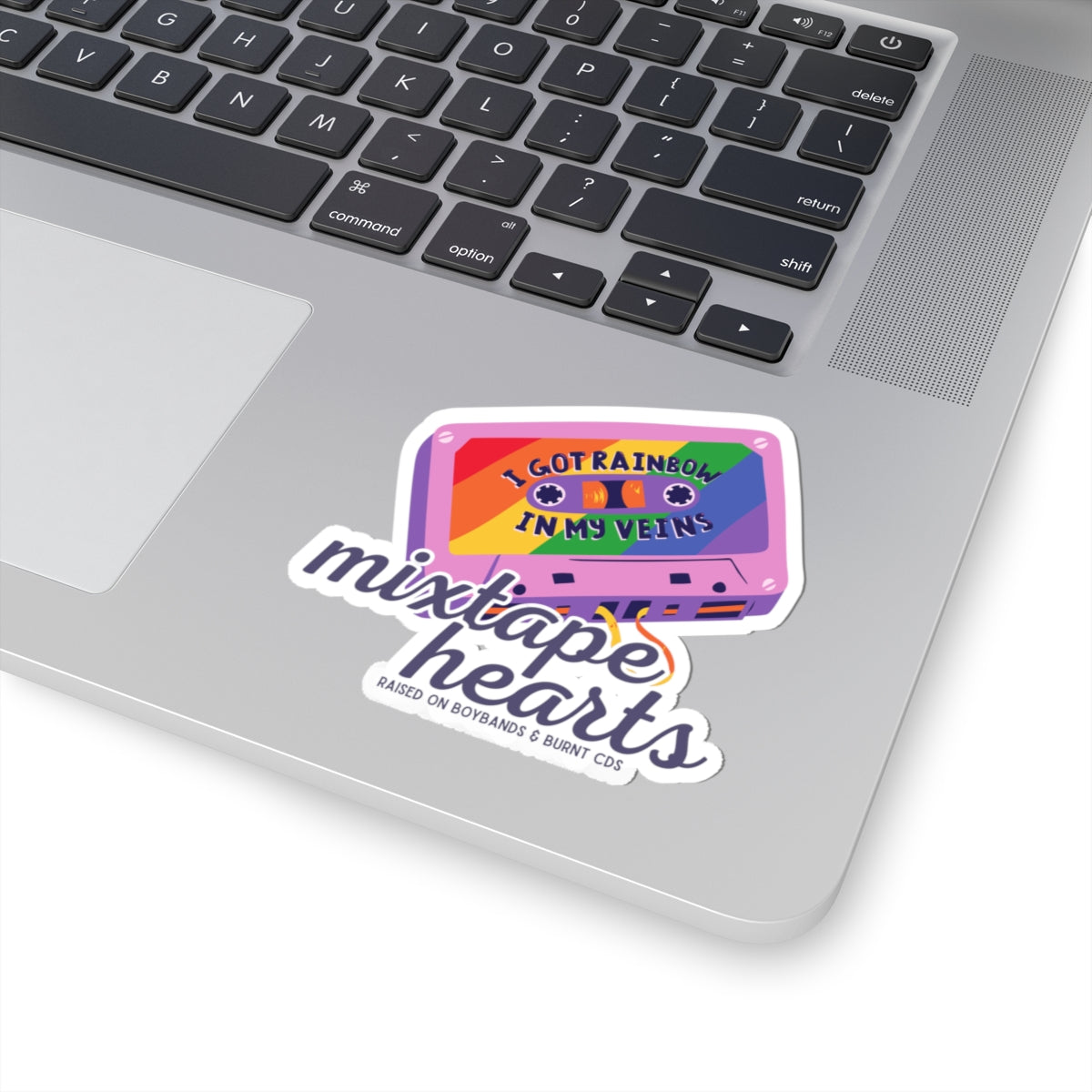 Raised on Boybands & Burnt CDs – Kiss-Cut Sticker