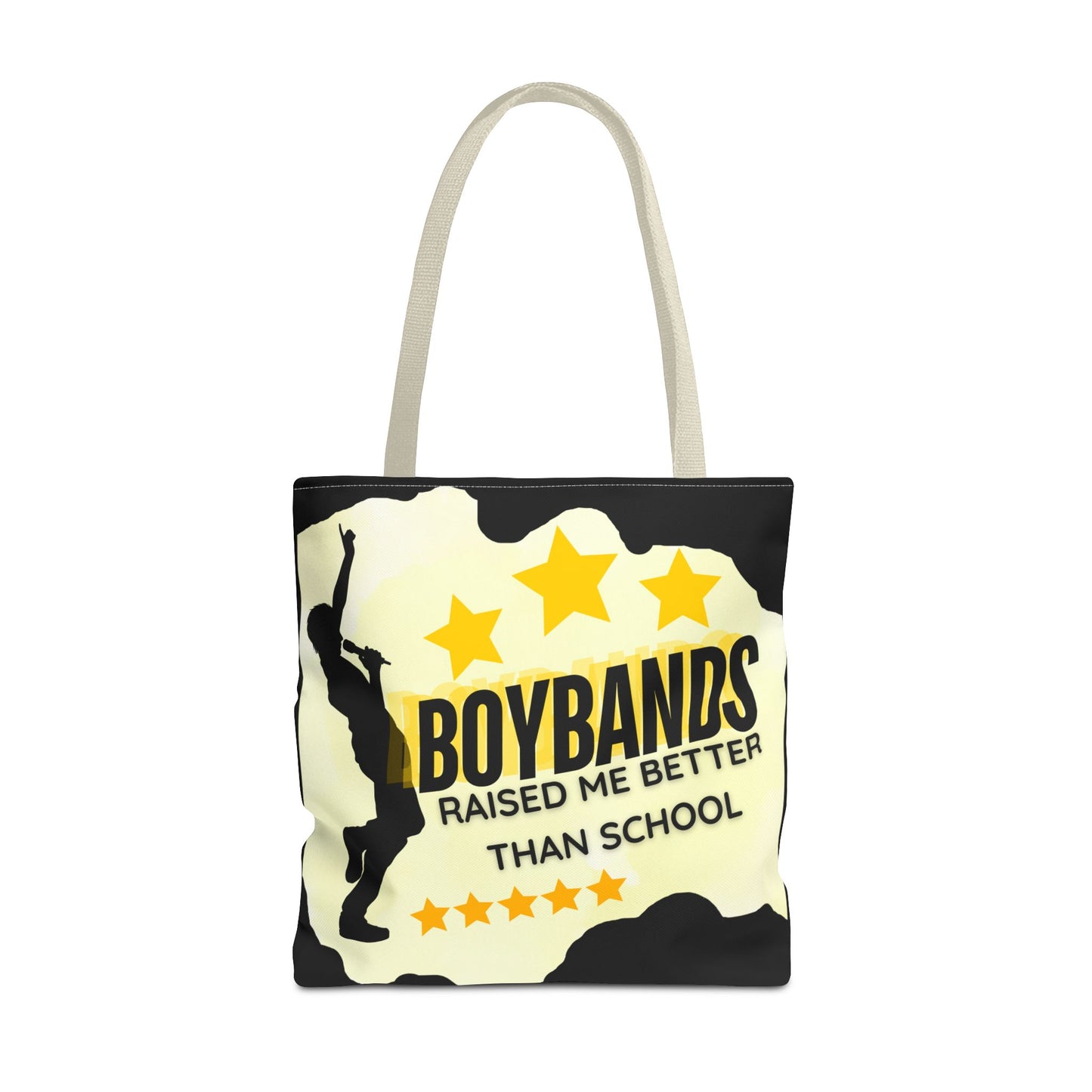 Boybands Raised Me Better Than School – Retro Music Tote – Pop Music Tote Bag – Nostalgic Music Tote - Mixtape Hearts