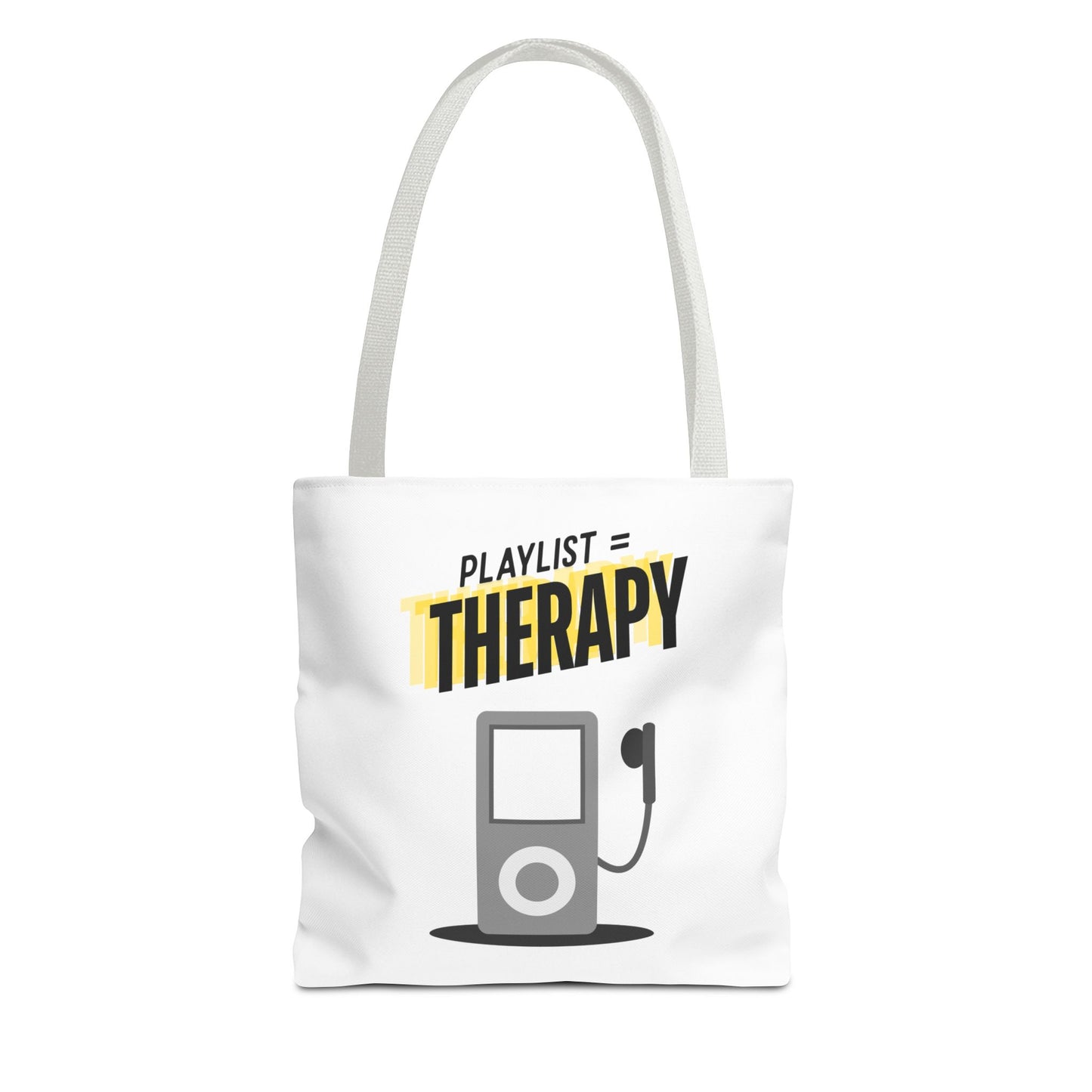 Playlist = Therapy Tote Bag – Nostalgic Music Tote, Cute Tote, Gift for Fangirls, Fan Merchandise, Artsy Bag, AOP Design - Mixtape Hearts