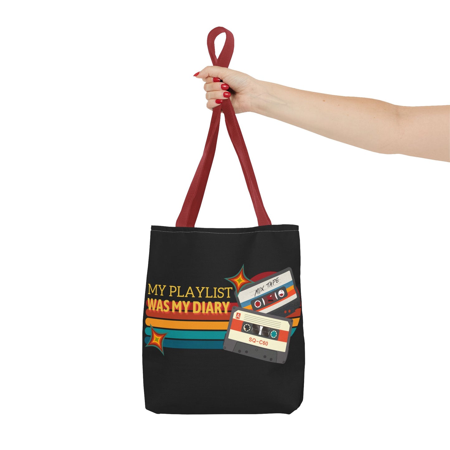 My Playlist Was My Diary – Emotional Era Tote Bag– Retro Music Tote – Pop Music Tote Bag – Nostalgic Music Tote