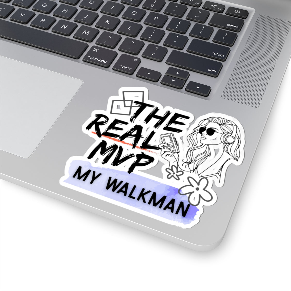 The Real MVP: My Walkman – Retro 90s Music Sticker, Retro Music Stickers, Laptop Decor, Gift for Music Lovers, Trendy Stickers, Fun Gift Ideas - Mixtape Hearts