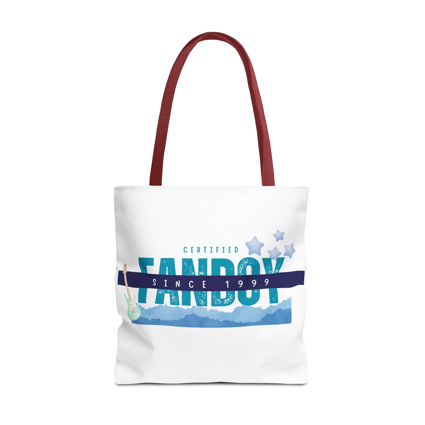 Certified Fanboy Since 1999 – Pop Music Tote Bag– Nostalgic Music Tote, Cute Tote, Gift for Fangirls, Fan Merchandise, Artsy Bag, AOP Design - Mixtape Hearts