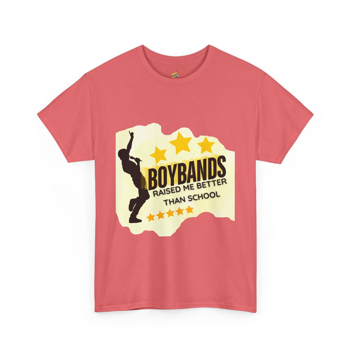 Boybands Raised Me Better Than School – Retro Fan Tee – Retro Pop Music Tee, Casual Tee, Graphic T-Shirt, Gift for Fans, Summer Wear, Everyday Comfort - Mixtape Hearts