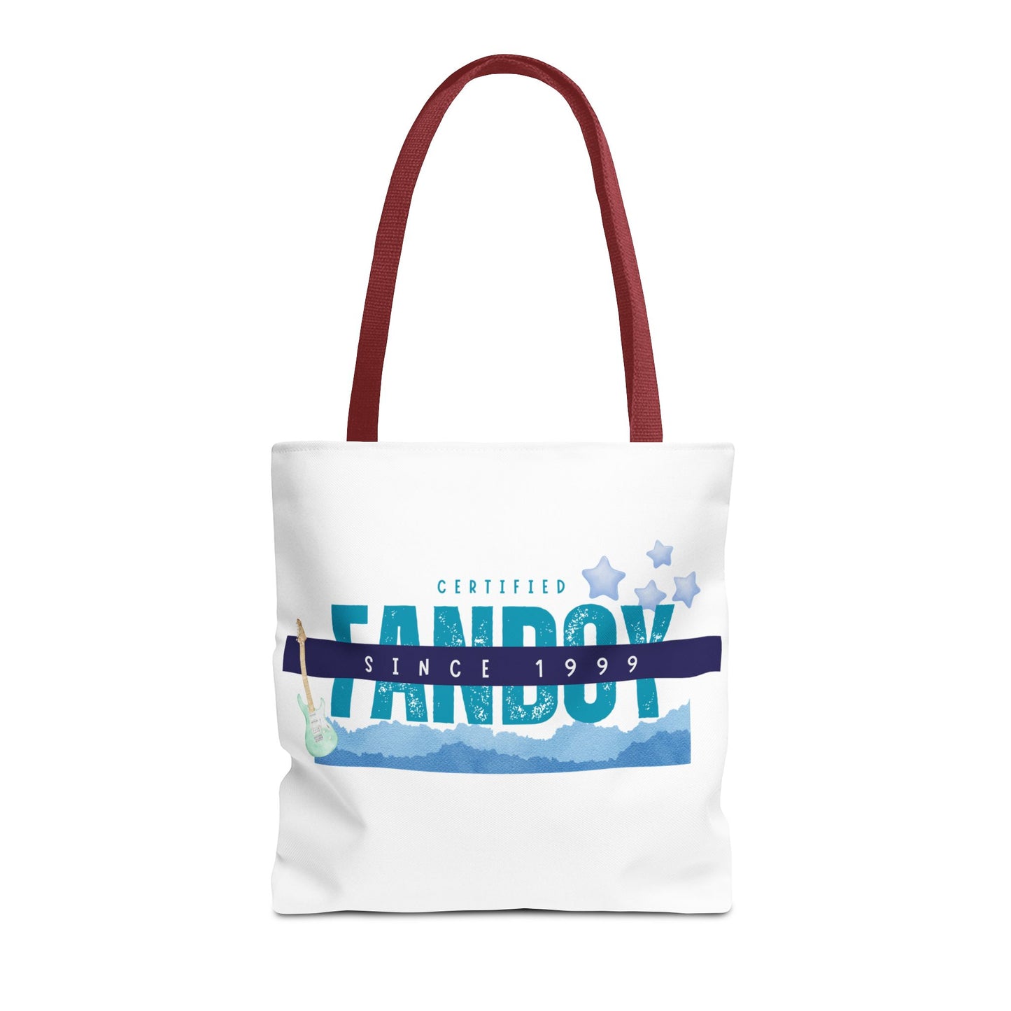 Certified Fanboy Since 1999 – Pop Music Tote Bag– Nostalgic Music Tote, Cute Tote, Gift for Fangirls, Fan Merchandise, Artsy Bag, AOP Design - Mixtape Hearts