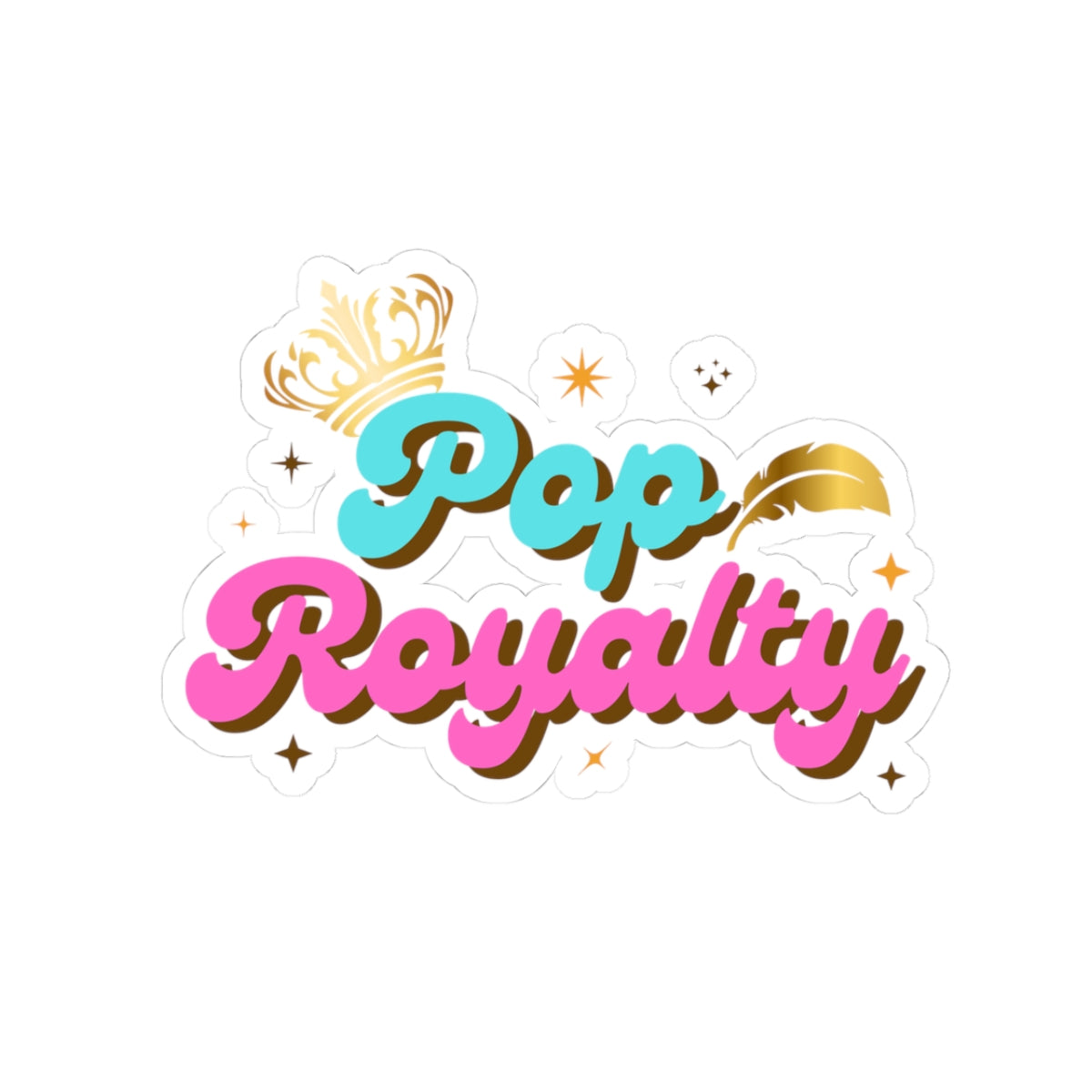 Pop Royalty – Kiss-Cut Sticker– Y2K Attitude Sticker– Emo Pop Nostalgia Sticker– Retro 90s Music Sticker, Retro Music Stickers, Laptop Decor, Gift for Music Lovers, Trendy Stickers, Fun Gift Ideas - Mixtape Hearts