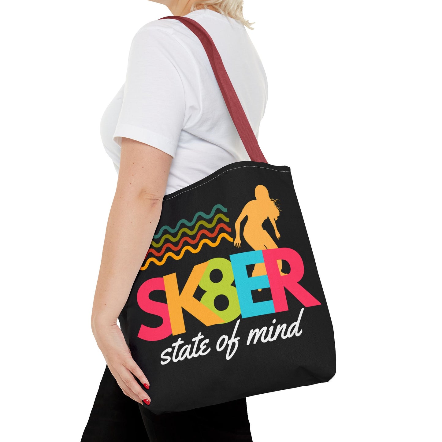 Sk8er State of Mind – Skatecore Tote Bag– Loud & Cute Tote Bag – Emotional Era Tote Bag– Retro Music Tote – Pop Music Tote Bag – Nostalgic Music Tote - Mixtape Hearts
