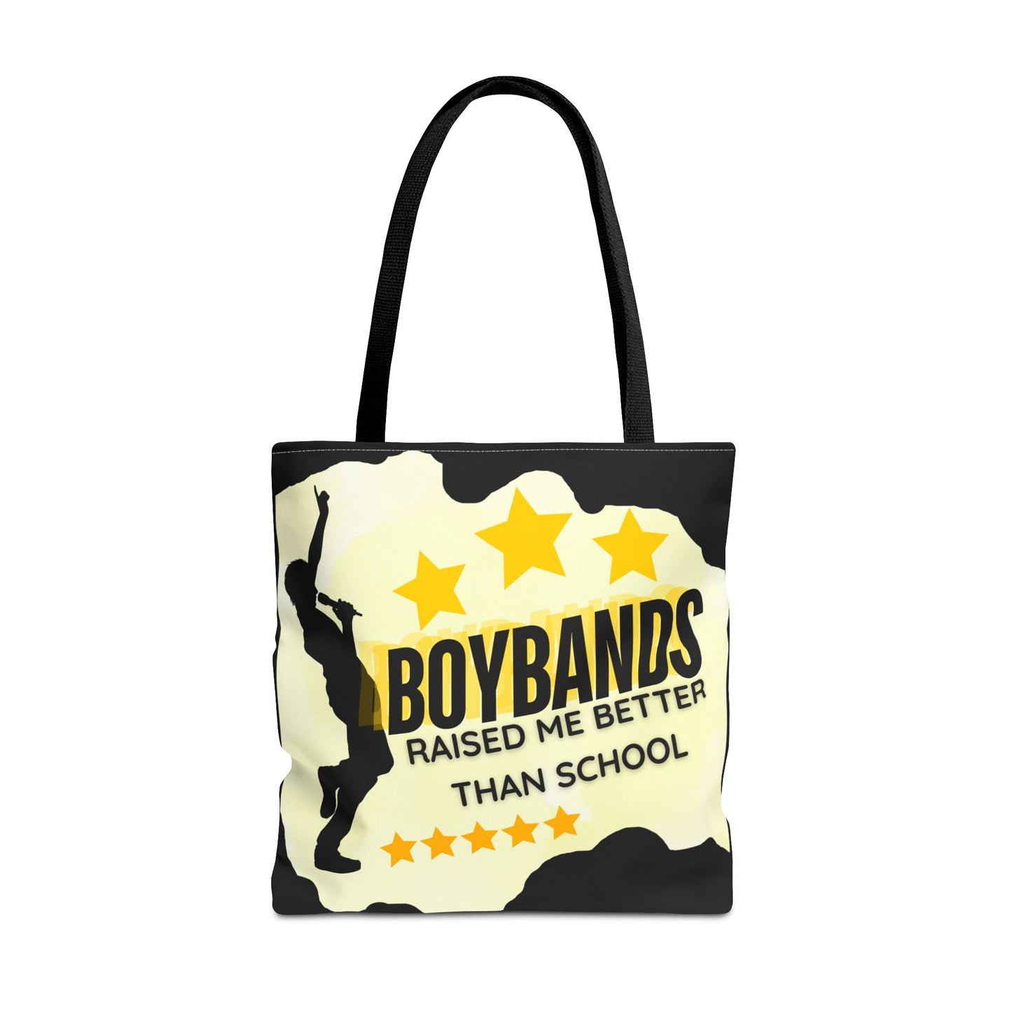 Boybands Raised Me Better Than School – Retro Music Tote – Pop Music Tote Bag – Nostalgic Music Tote - Mixtape Hearts