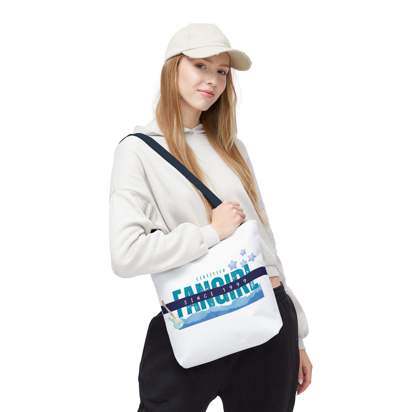Certified Fangirl Since 1999 – Nostalgic Music Tote, Cute Tote, Gift for Fangirls, Fan Merchandise, Artsy Bag, AOP Design - Mixtape Hearts