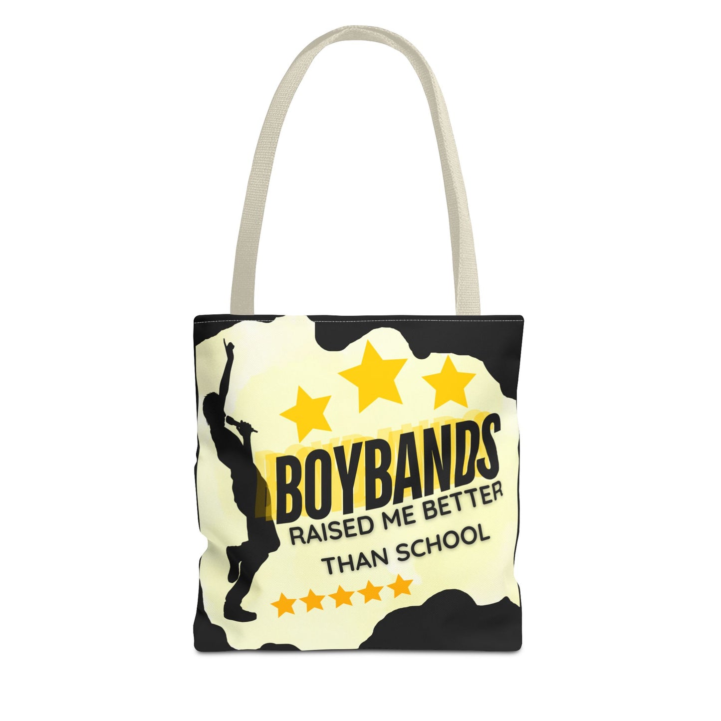 Boybands Raised Me Better Than School – Retro Music Tote – Pop Music Tote Bag – Nostalgic Music Tote - Mixtape Hearts