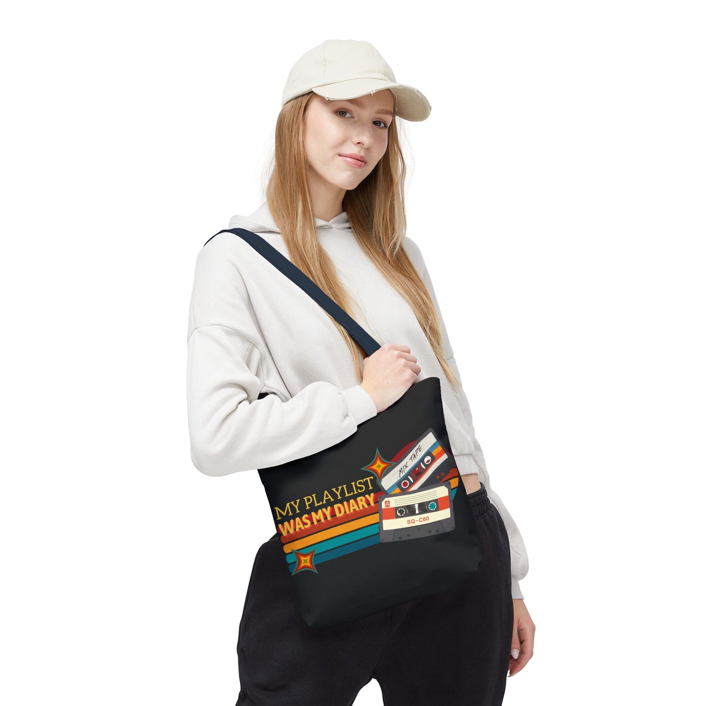 My Playlist Was My Diary – Emotional Era Tote Bag– Retro Music Tote – Pop Music Tote Bag – Nostalgic Music Tote