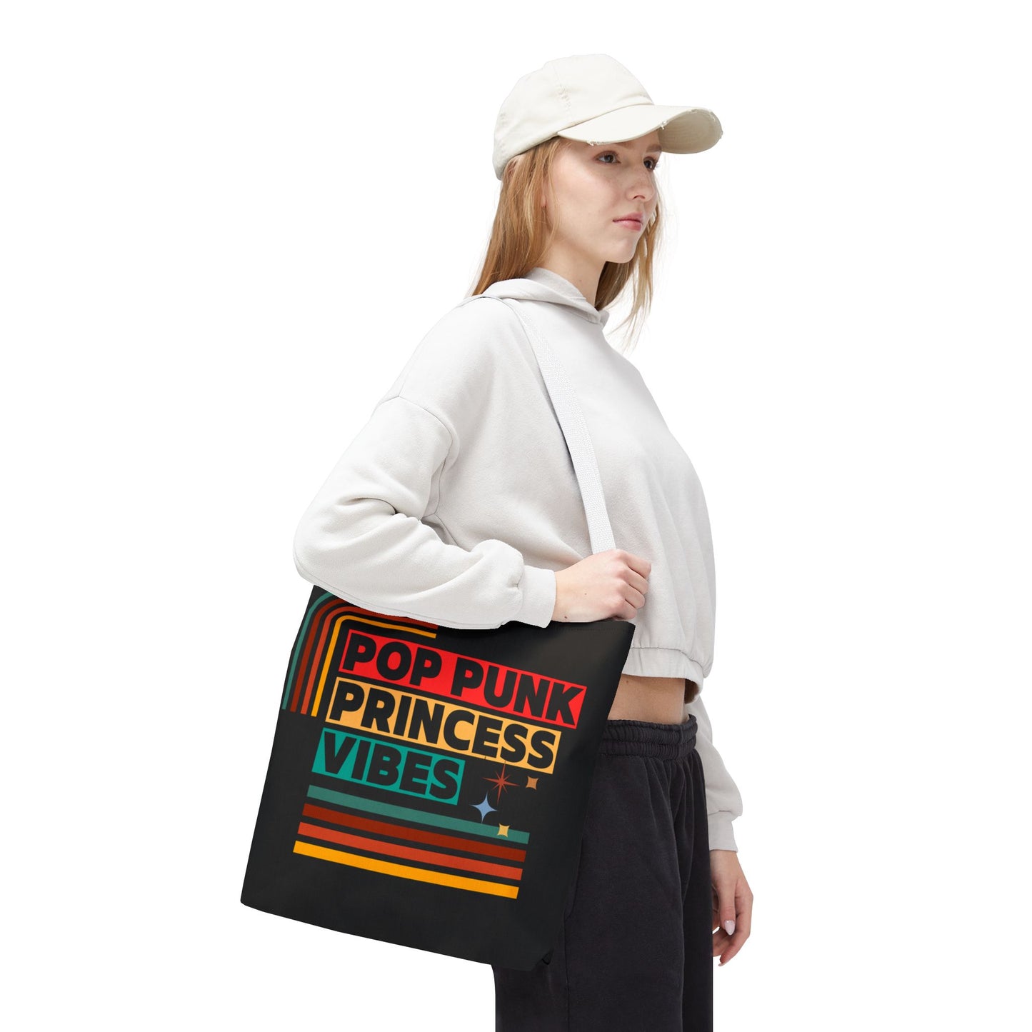 Pop Punk Princess Vibes – Loud & Cute Tote Bag – Emotional Era Tote Bag– Retro Music Tote – Pop Music Tote Bag – Nostalgic Music Tote - Mixtape Hearts