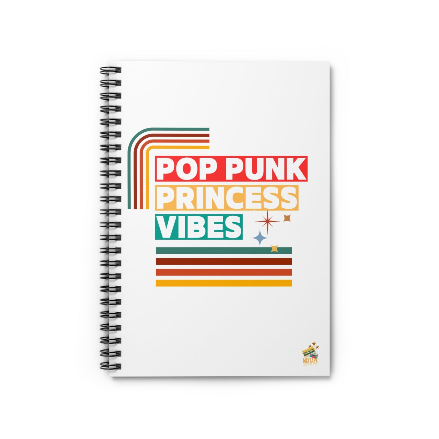 Pop Punk Princess Vibes (white) – Sad Bops Journal– Funny Fan Journal– Nostalgia-Inspired Journal - Cute Stationery, Journal for Fans, Gift for Creatives, School Supplies, Writing Journal