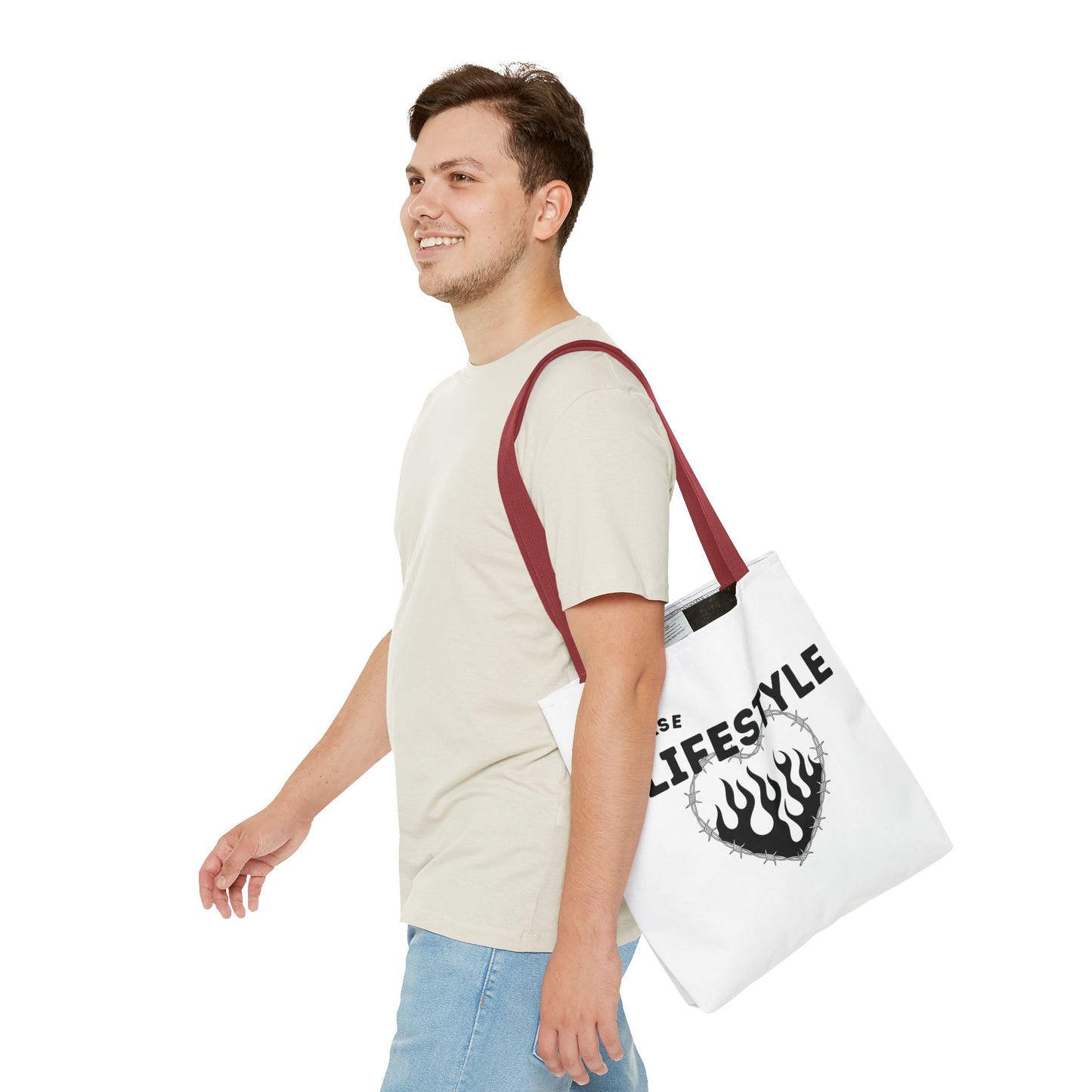Emo Phase Lifestyle – Emotional Era Tote Bag - AOP, Fun and Stylish, Perfect for Music Lovers, Gift for Friends, Everyday Use, Beach Bag, Eco-Friendly - Mixtape Hearts