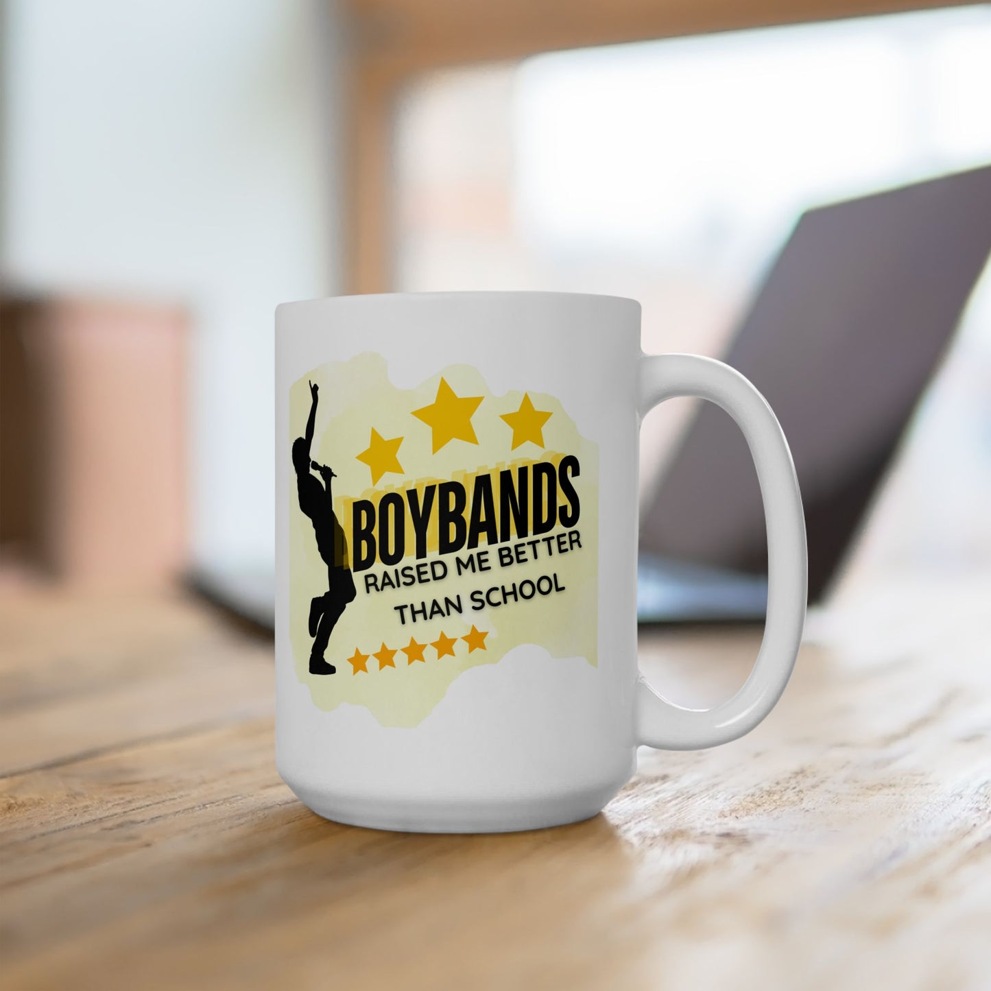 Boybands Raised Me Better Than School – Nostalgic Coffee Mug– Nostalgic Boyband Mug - Unique Gift for Music Lovers, Coffee Cup, Tea Mug, Personalized Gift, Musician's Essential - Mixtape Hearts
