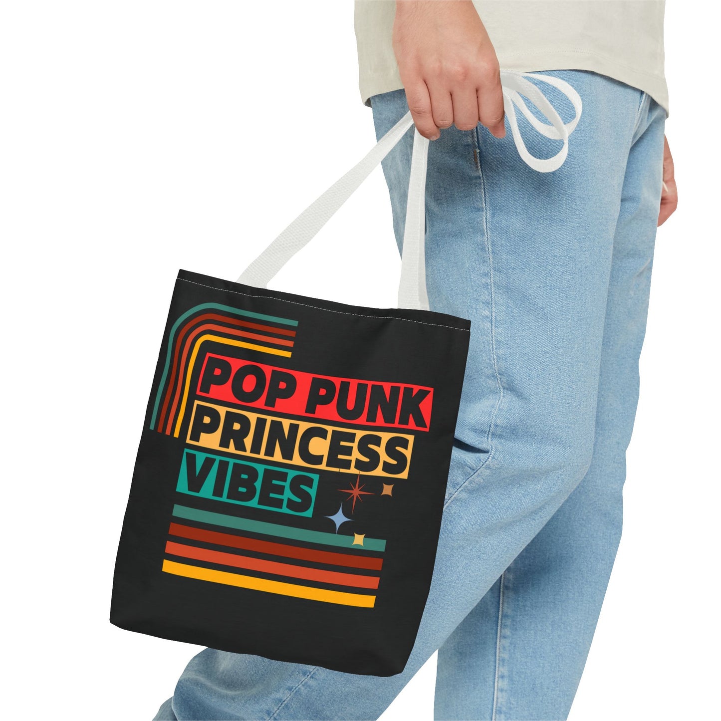 Pop Punk Princess Vibes – Loud & Cute Tote Bag – Emotional Era Tote Bag– Retro Music Tote – Pop Music Tote Bag – Nostalgic Music Tote - Mixtape Hearts