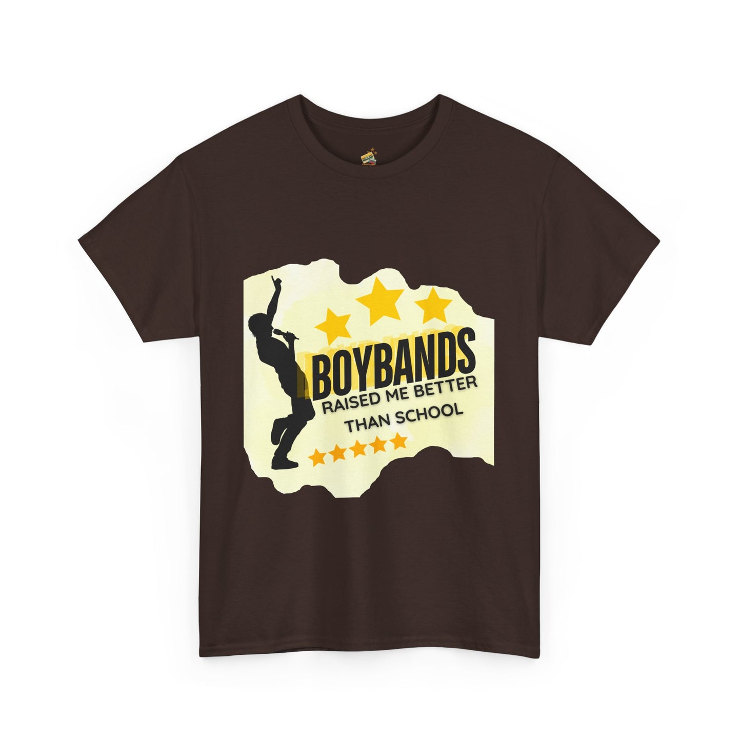 Boybands Raised Me Better Than School – Retro Fan Tee – Retro Pop Music Tee, Casual Tee, Graphic T-Shirt, Gift for Fans, Summer Wear, Everyday Comfort - Mixtape Hearts
