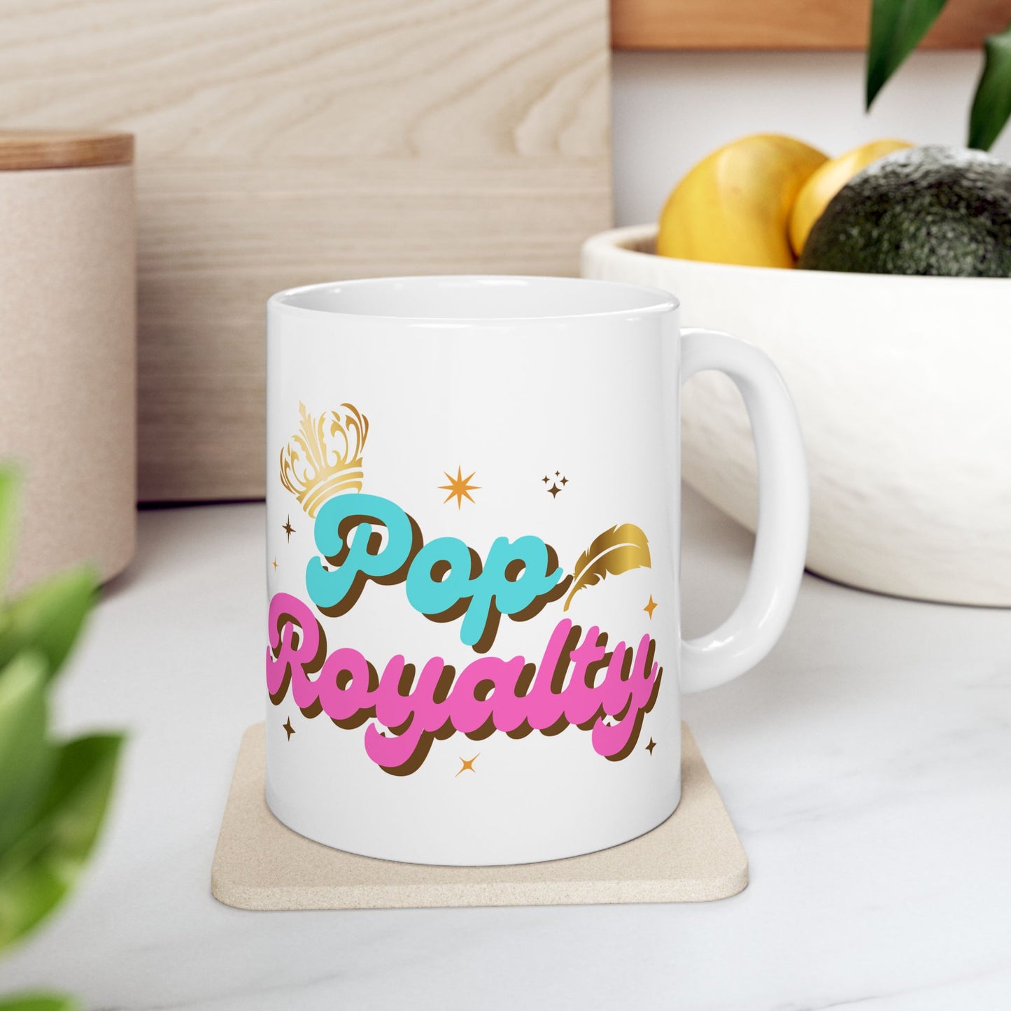 Pop Royalty – Ceramic Mug, Fun Coffee Cup for Outdoor Lovers, Perfect for Camping, Birthdays, Gifts, and Summer Fun - Mixtape Hearts