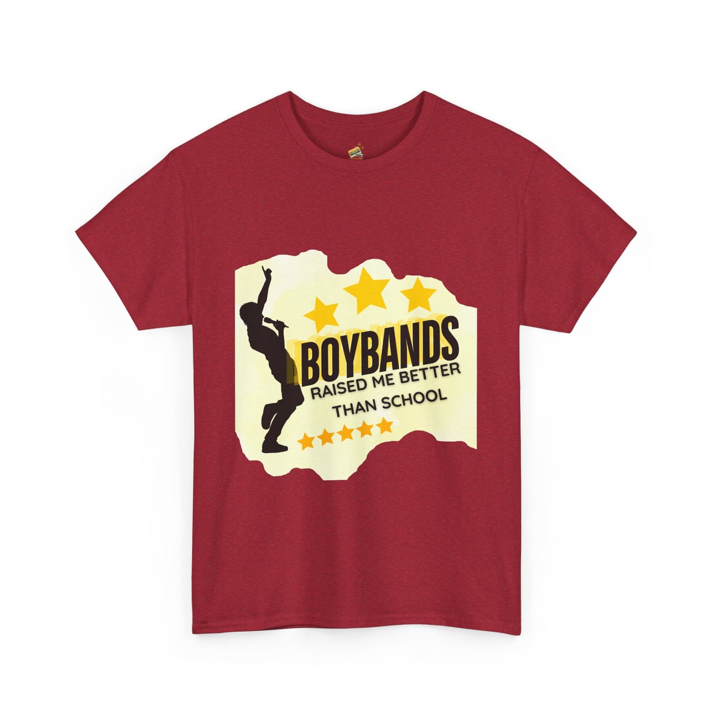 Boybands Raised Me Better Than School – Retro Fan Tee – Retro Pop Music Tee, Casual Tee, Graphic T-Shirt, Gift for Fans, Summer Wear, Everyday Comfort - Mixtape Hearts