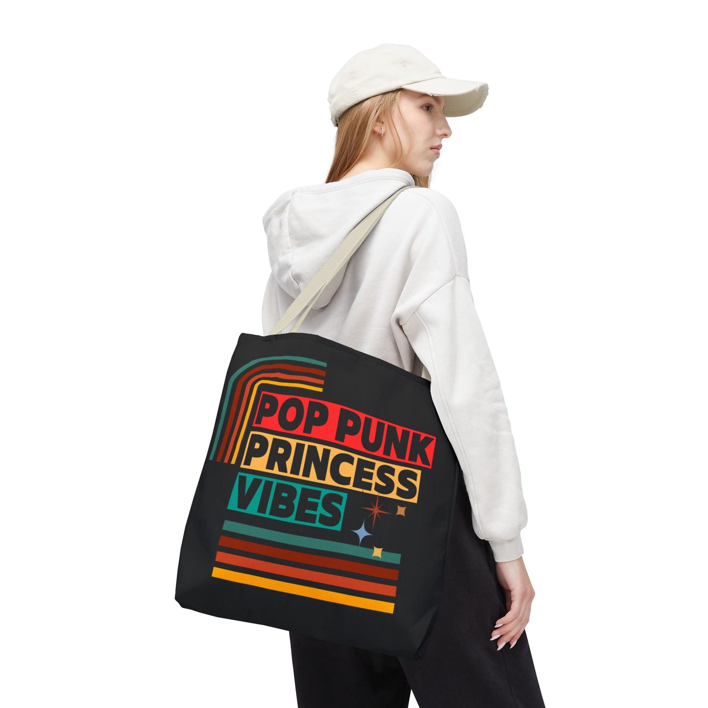 Pop Punk Princess Vibes – Loud & Cute Tote Bag – Emotional Era Tote Bag– Retro Music Tote – Pop Music Tote Bag – Nostalgic Music Tote - Mixtape Hearts