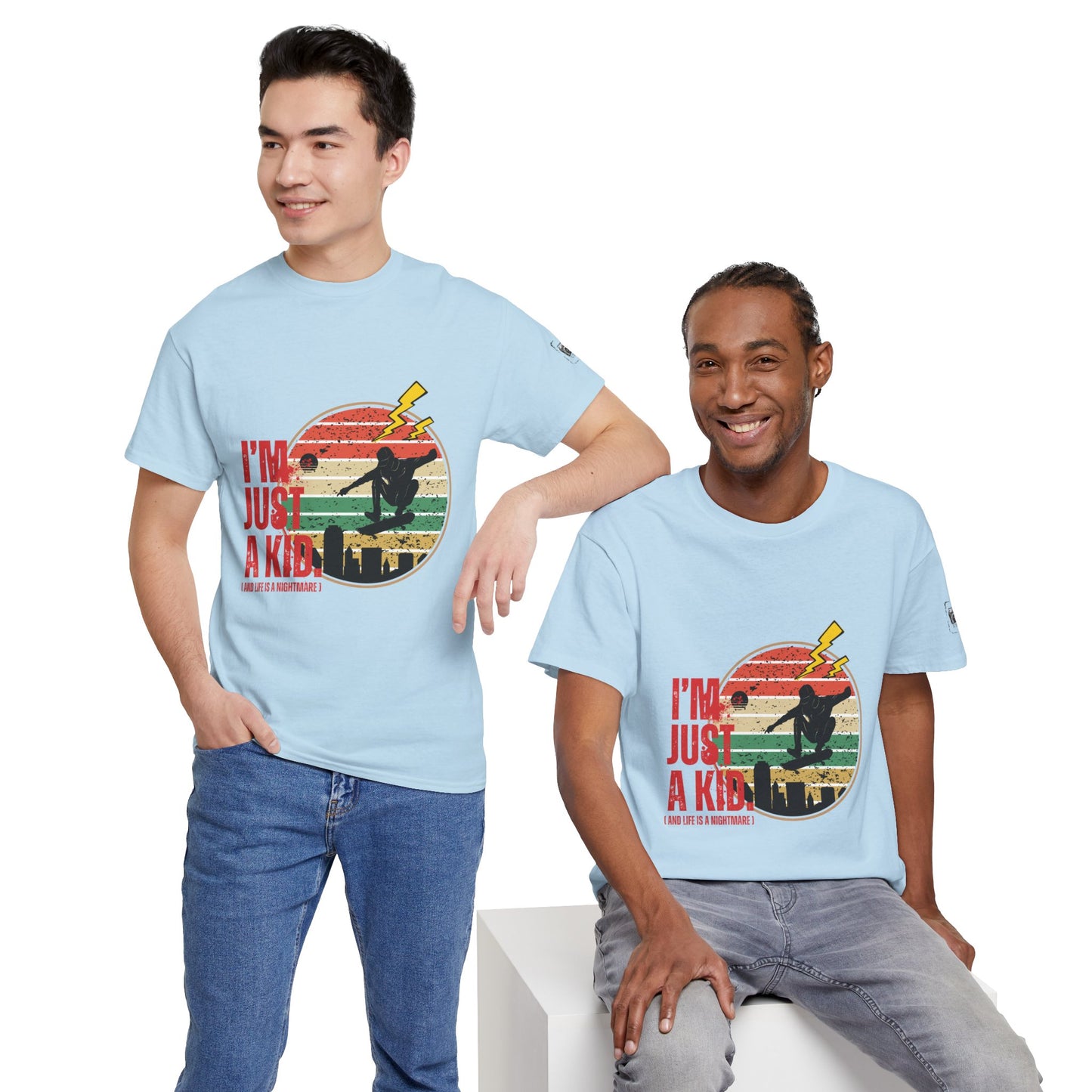 I’m Just a Kid T-Shirt – 2000s Pop Punk Graphic Tee Inspired by Simple Plan, Unisex Cotton T-Shirt, Gift for Young Explorers, Playful Design for All Ages - Mixtape Hearts