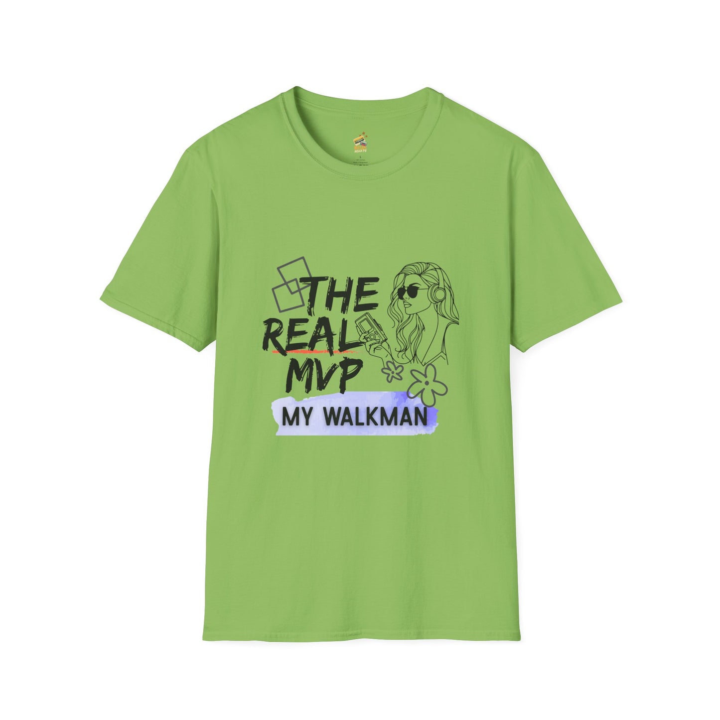 The Real MVP: My Walkman – 90s Nostalgia Unisex Tee| Gift for Walkman Fans, Vintage Style Tee, Casual Wear, Concert Outfit, Unisex Apparel - Mixtape Hearts