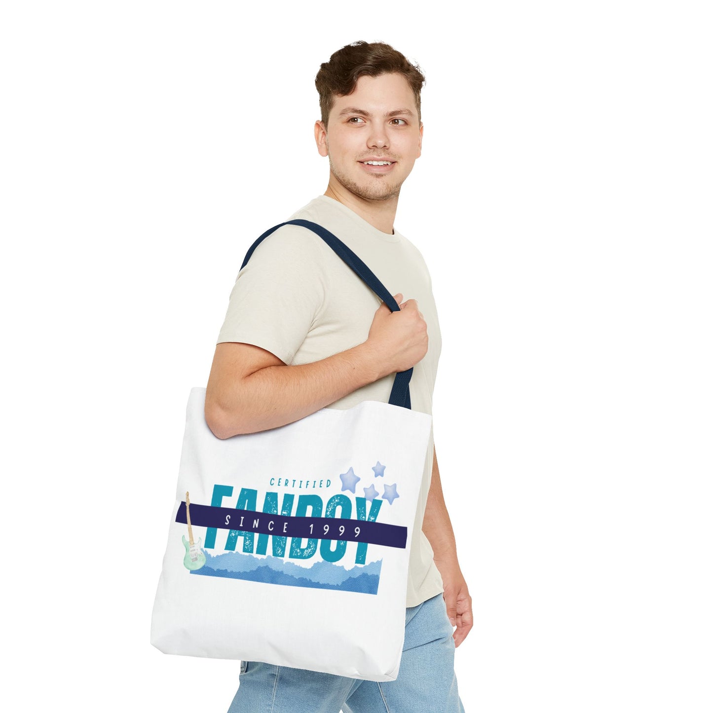Certified Fanboy Since 1999 – Pop Music Tote Bag– Nostalgic Music Tote, Cute Tote, Gift for Fangirls, Fan Merchandise, Artsy Bag, AOP Design - Mixtape Hearts